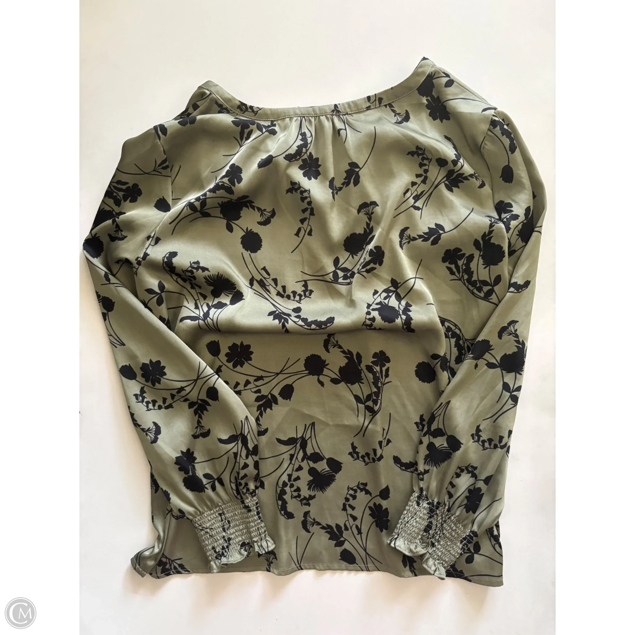 Blouse Long Sleeve By 41 Hawthorn In Green, Size: Xl - Image 2