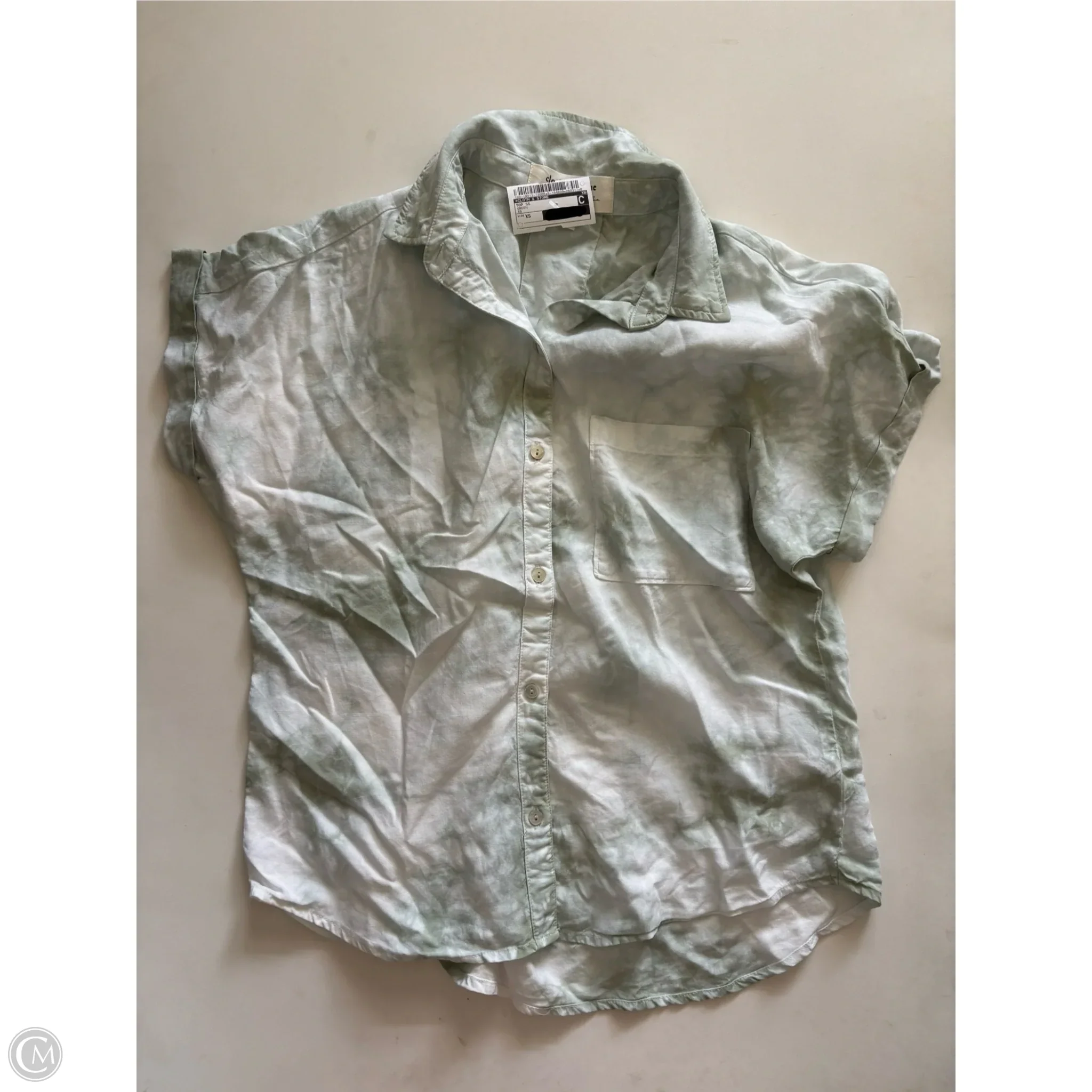 Top Short Sleeve By Cloth & Stone In Green, Size: Xs - Image 1