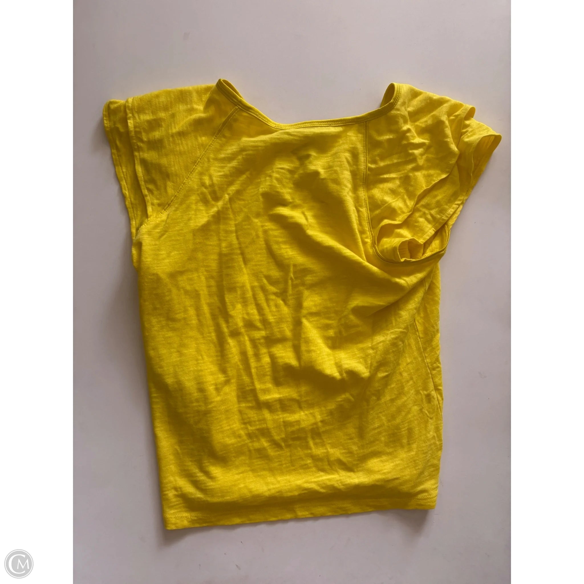 Top Short Sleeve By White House Black Market In Yellow, Size: S - Image 2