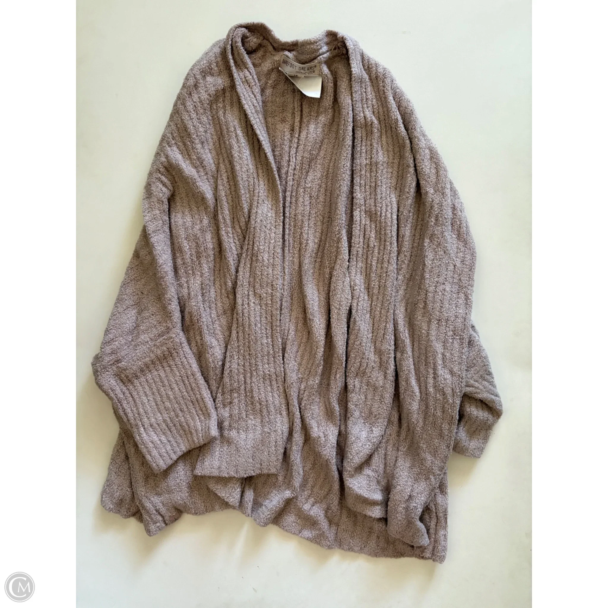 Sweater Cardigan By Barefoot Dreams In Taupe, Size: 1x - Image 1