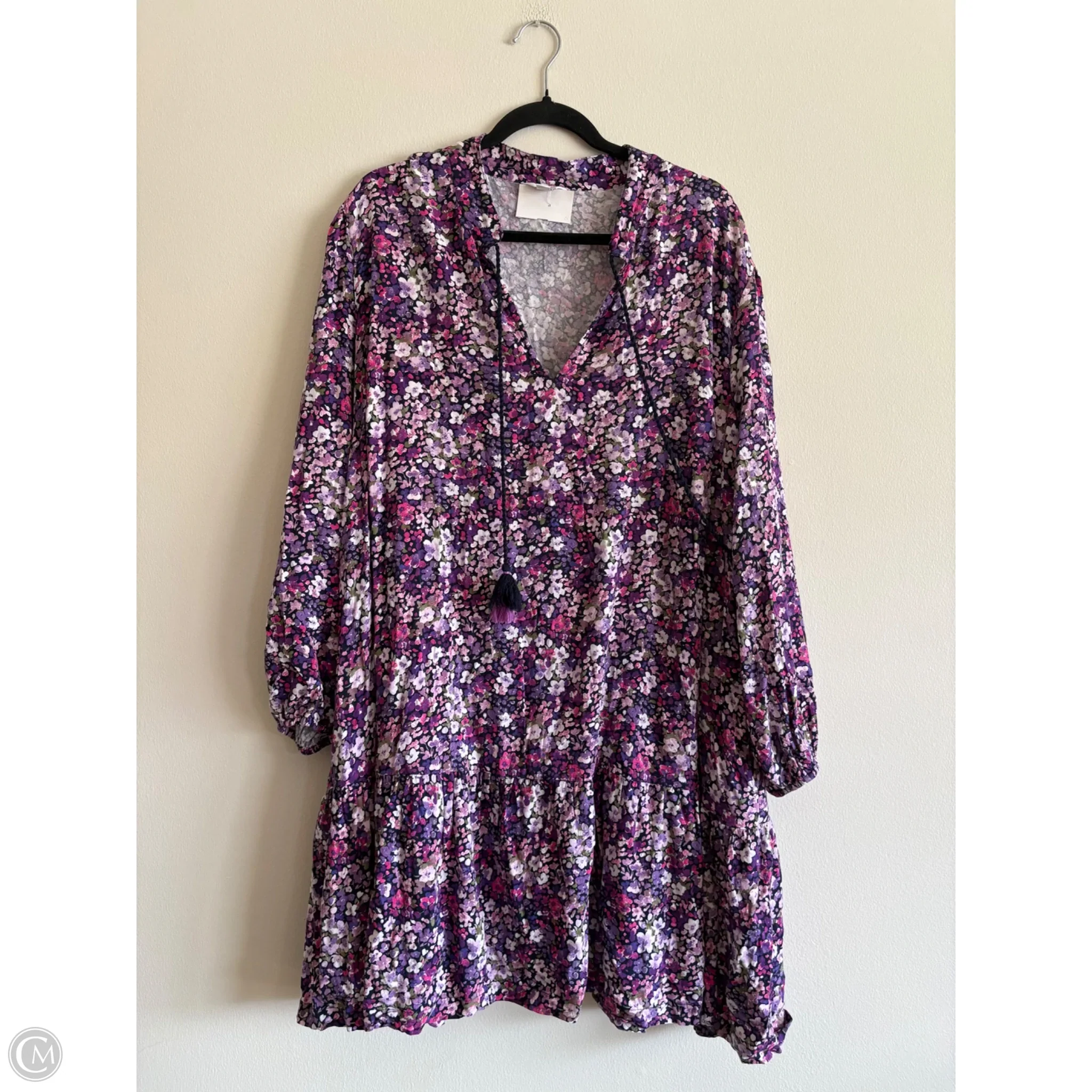 Dress Casual Midi By Crown And Ivy In Purple, Size: 2x - Image 1