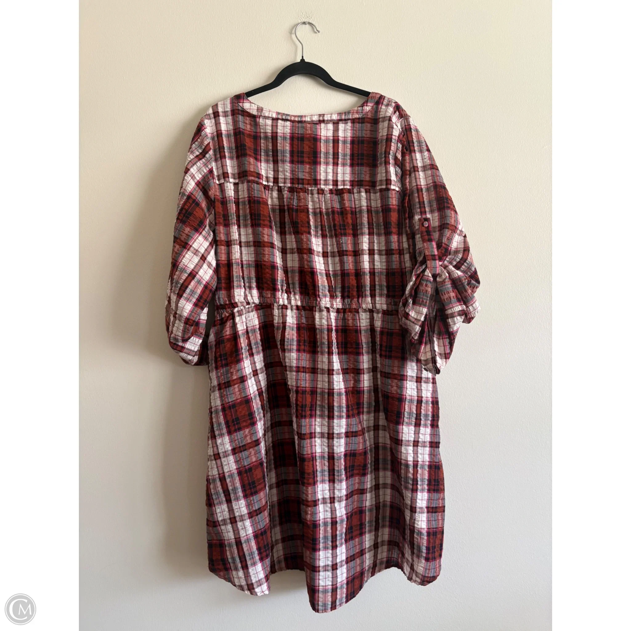 Dress Casual Midi By Torrid In Plaid Pattern, Size: 3x - Image 2