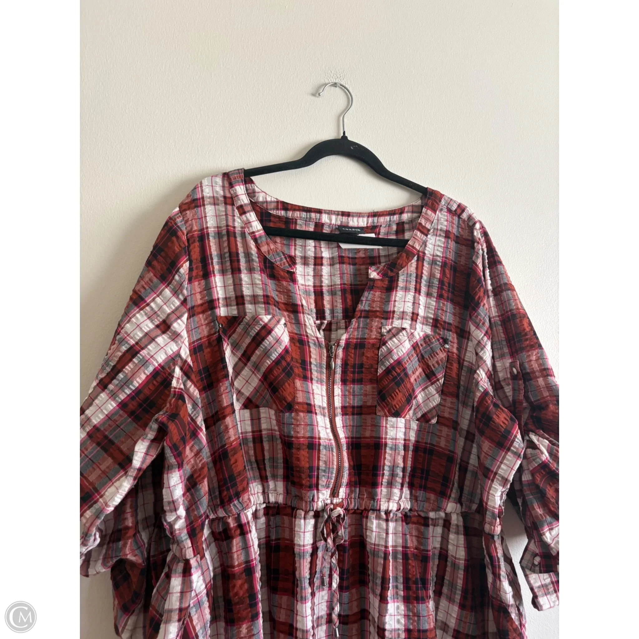 Dress Casual Midi By Torrid In Plaid Pattern, Size: 3x - Image 3