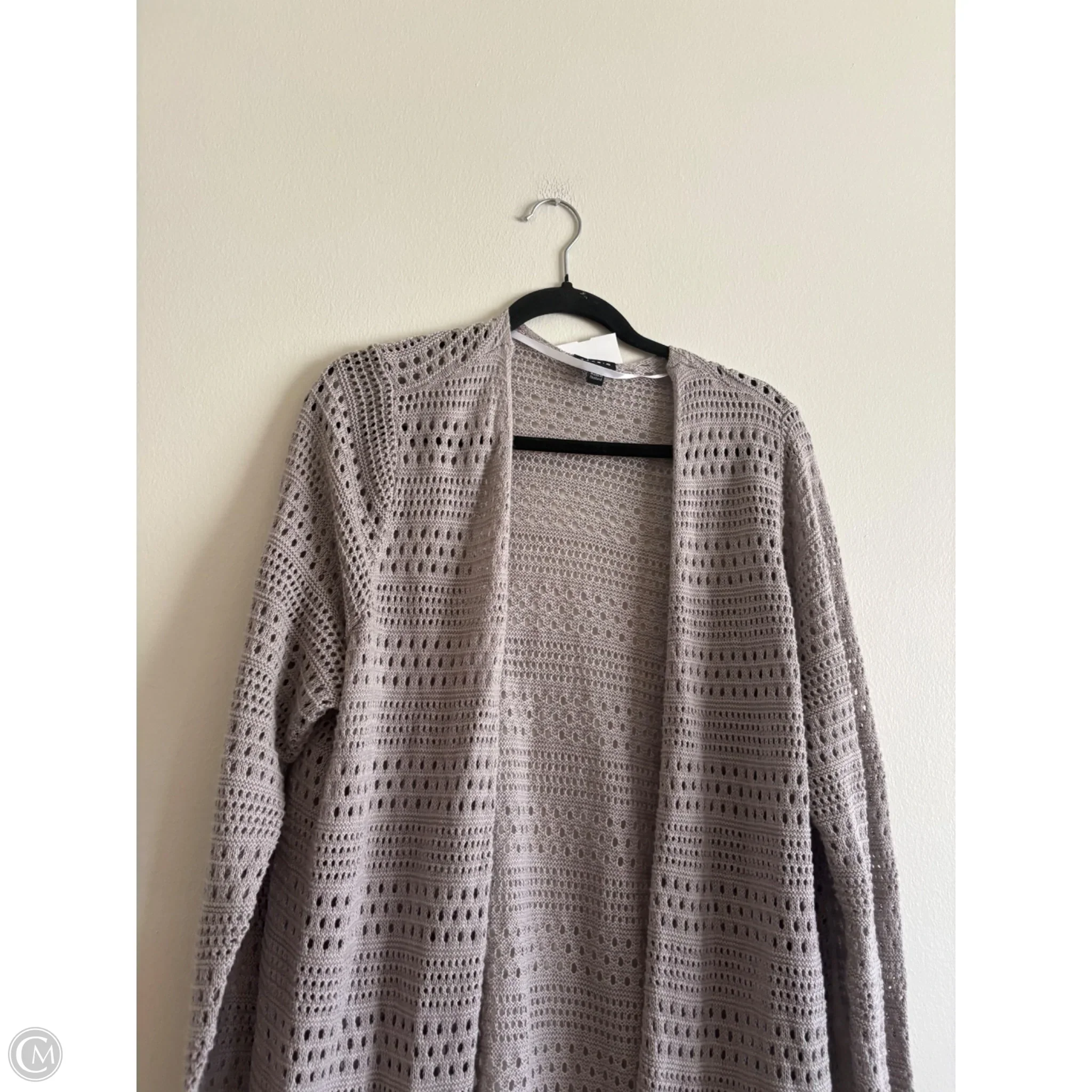 Sweater Cardigan By Torrid In Grey, Size: 2x - Image 3