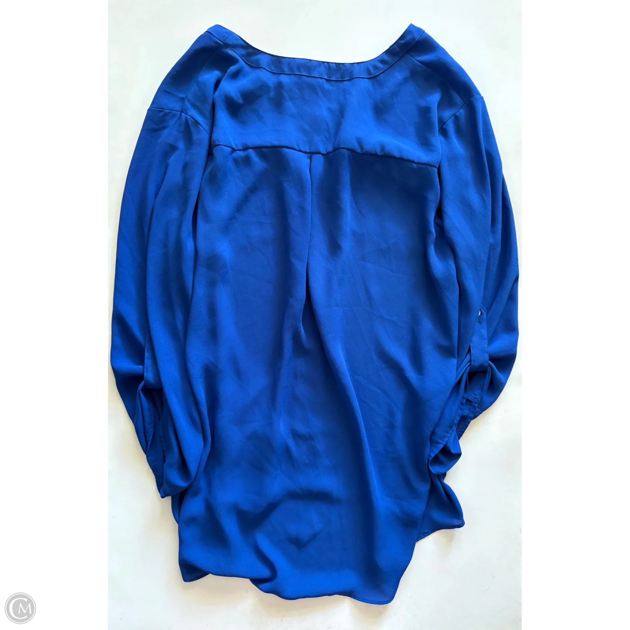 Blouse Long Sleeve By Cato In Blue, Size: 22 - Image 2