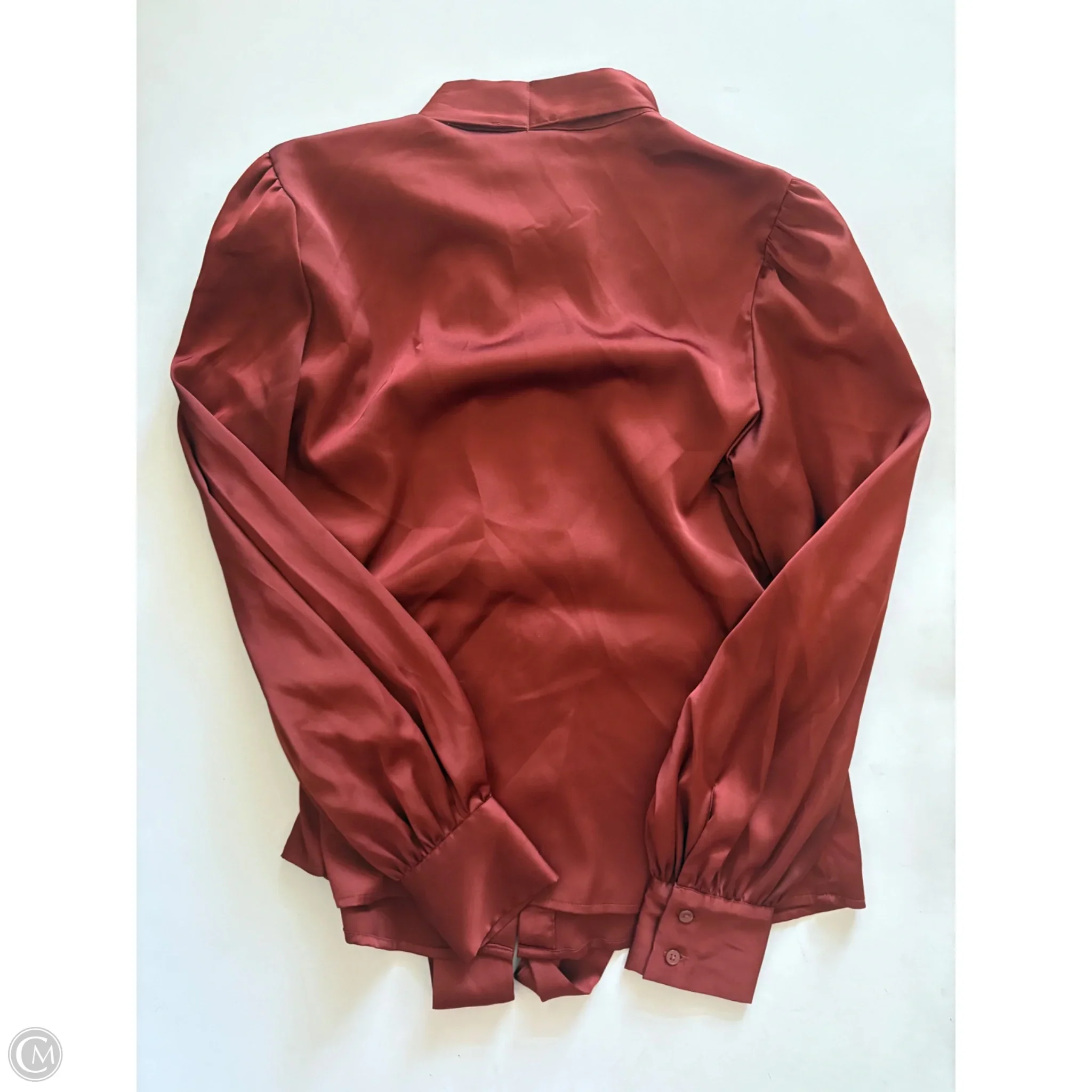 Blouse Long Sleeve By Worthington In Brown, Size: S - Image 2