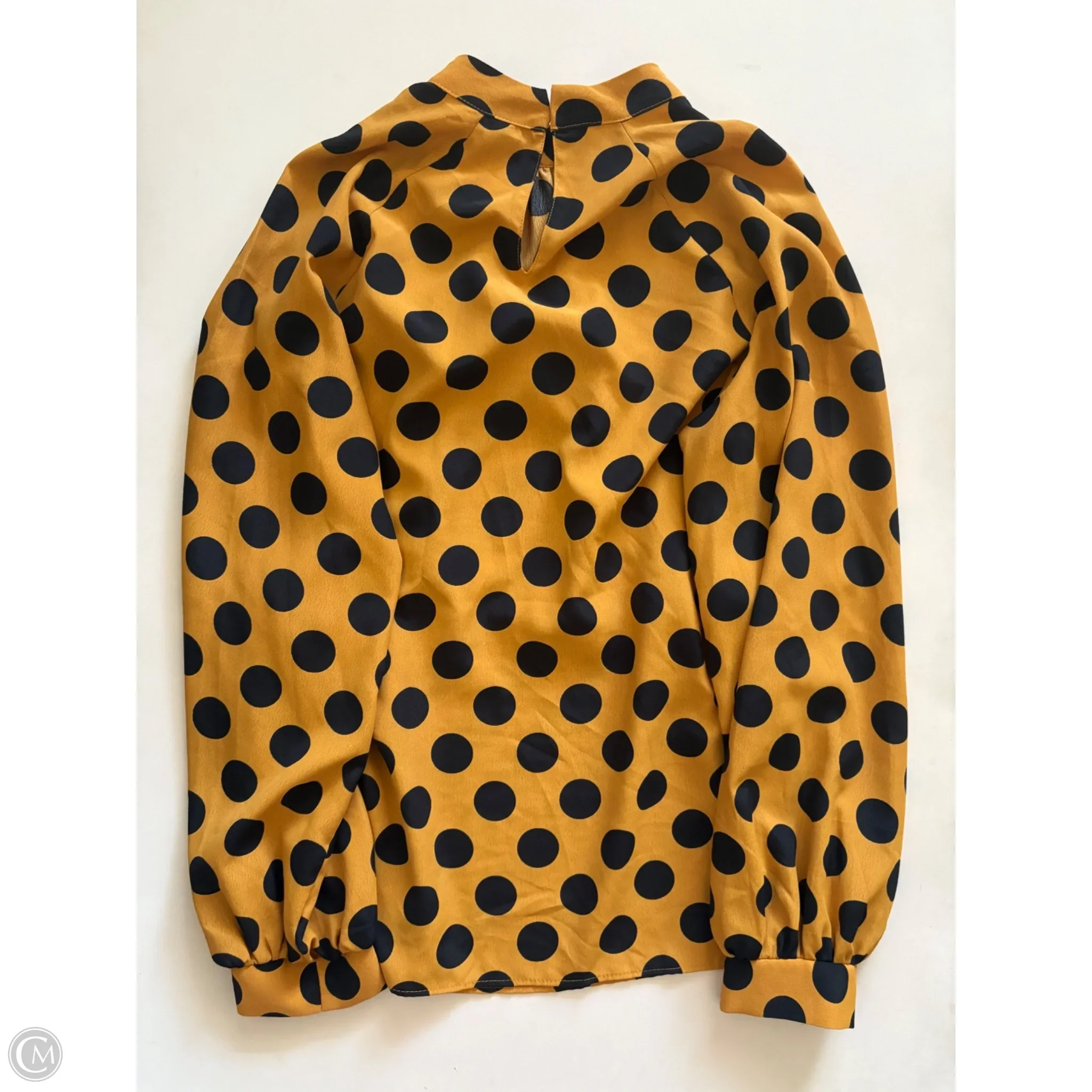 Blouse Long Sleeve By Zara In Polkadot Pattern, Size: S - Image 2