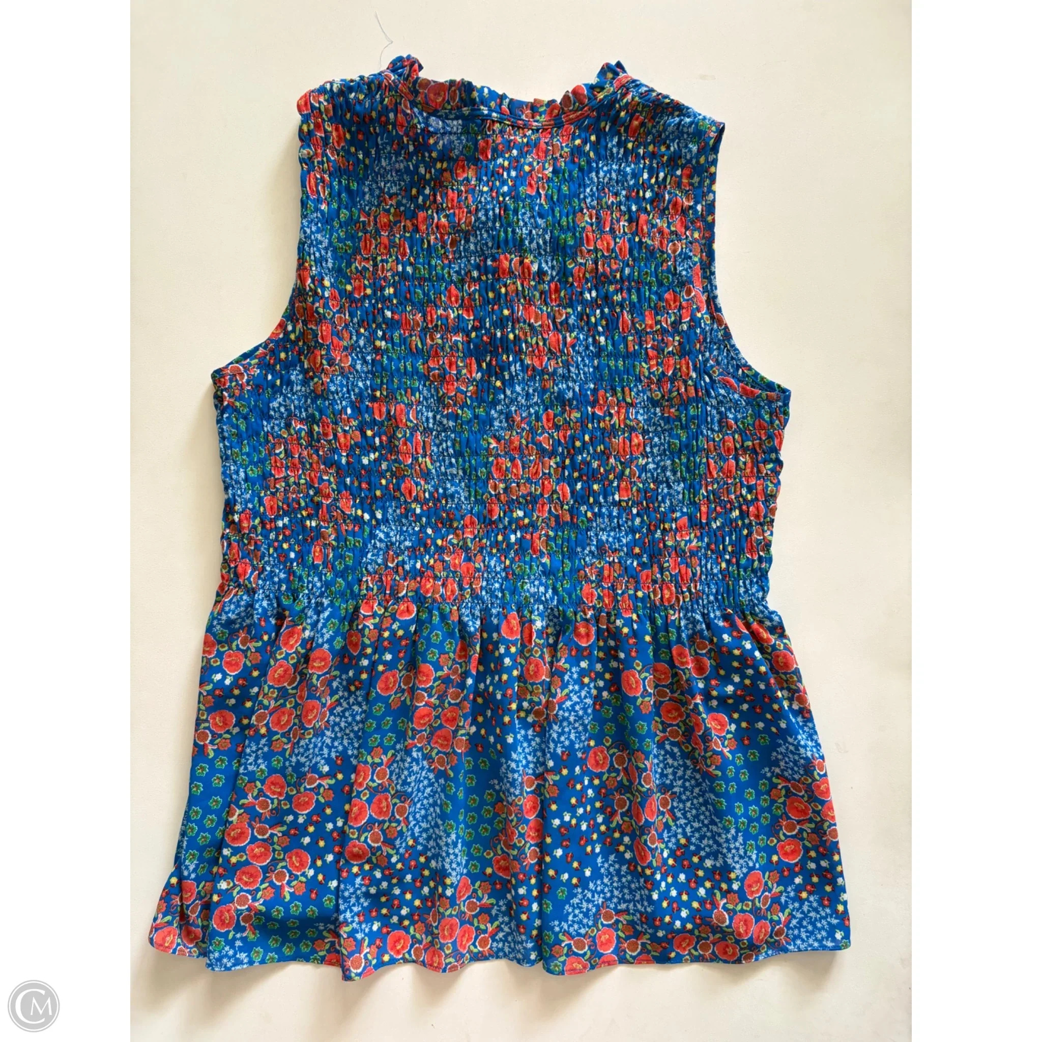 Blouse Sleeveless By Rose And Olive In Blue, Size: M - Image 2