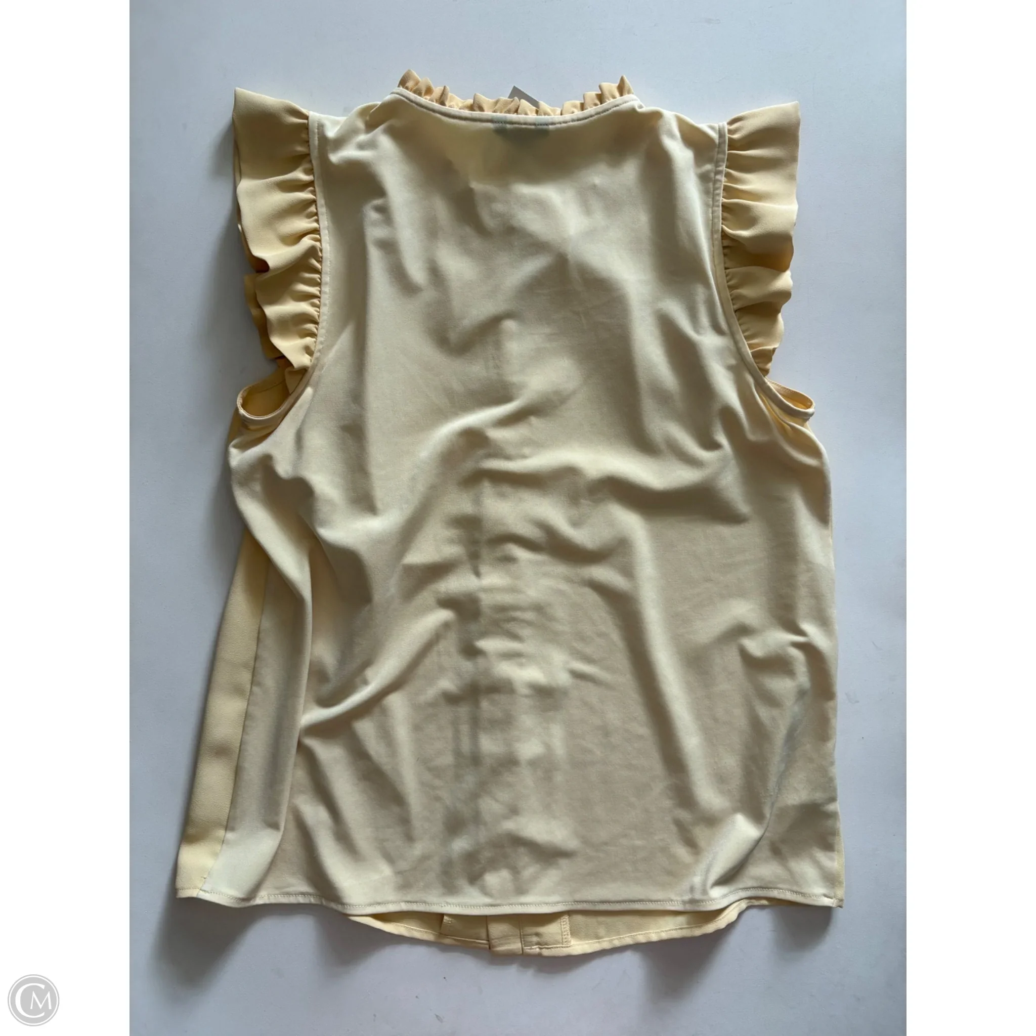 Blouse Sleeveless By Ann Taylor In Yellow, Size: S - Image 2