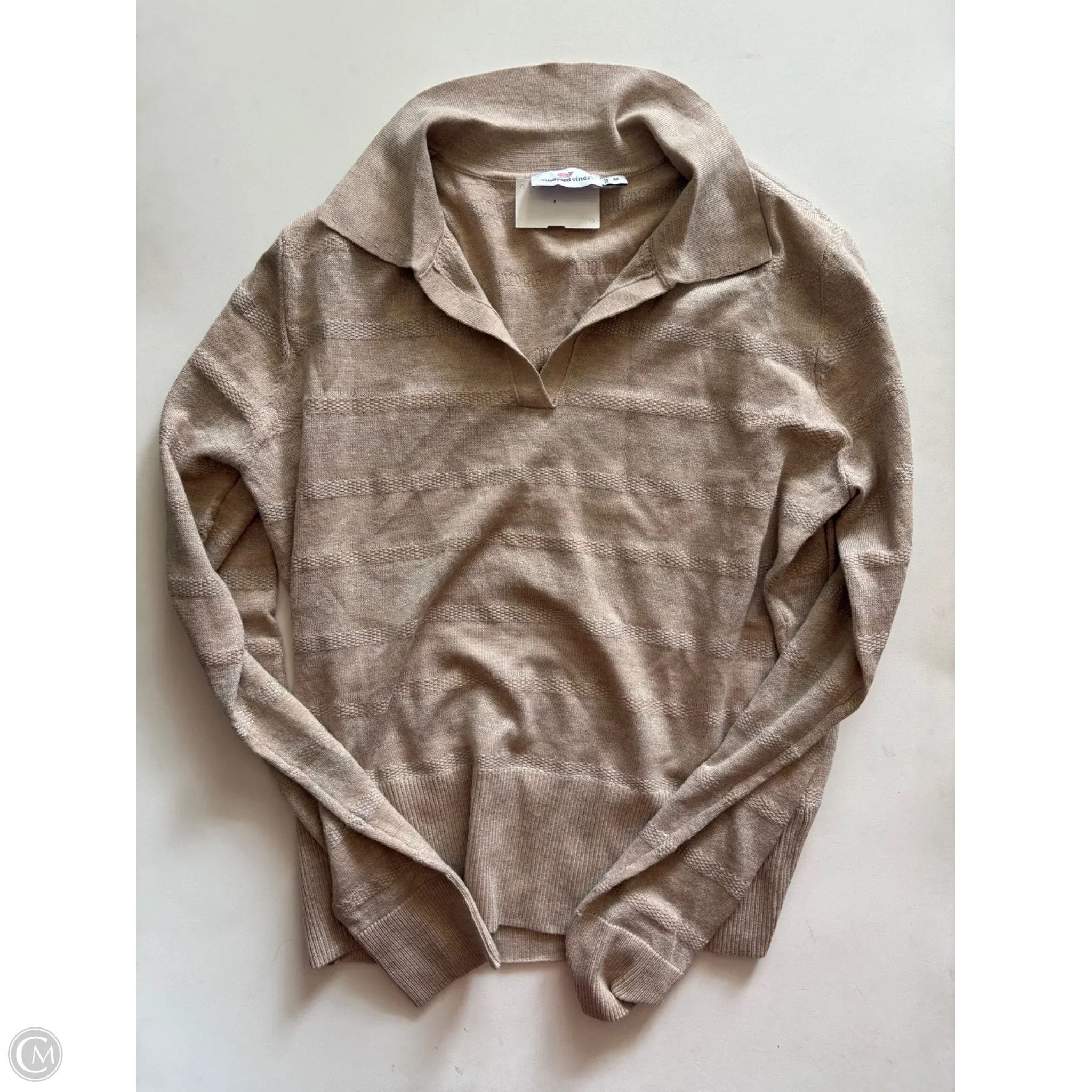 Sweater By Vineyard Vines In Tan, Size: M - Image 1