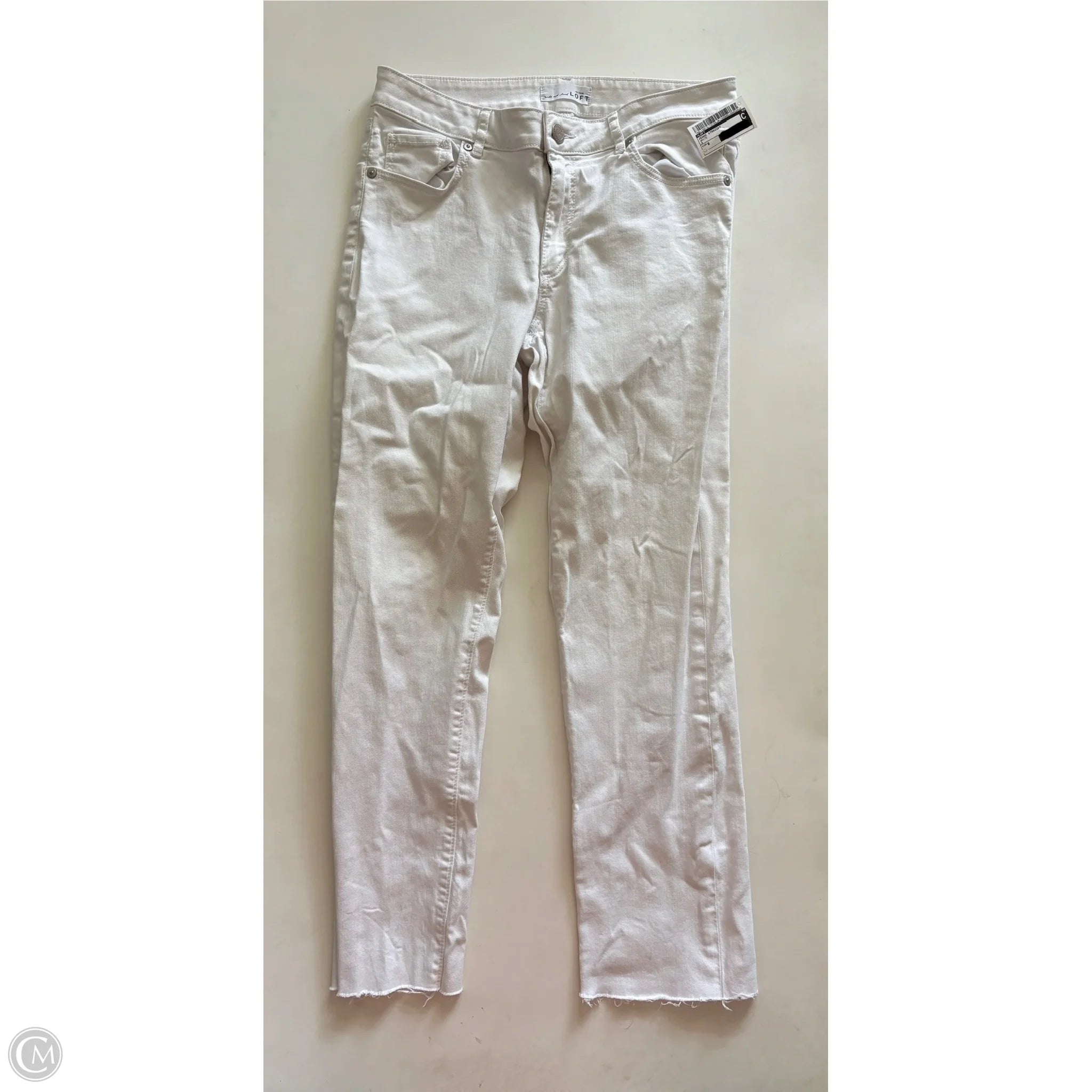Jeans Straight By Loft In White, Size: 6 - Image 1