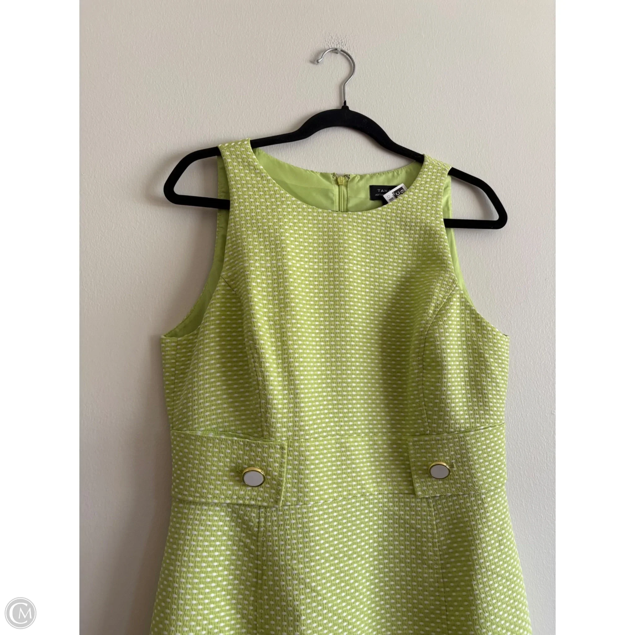Dress Work By Tahari By Arthur Levine In Green, Size: 10 - Image 3