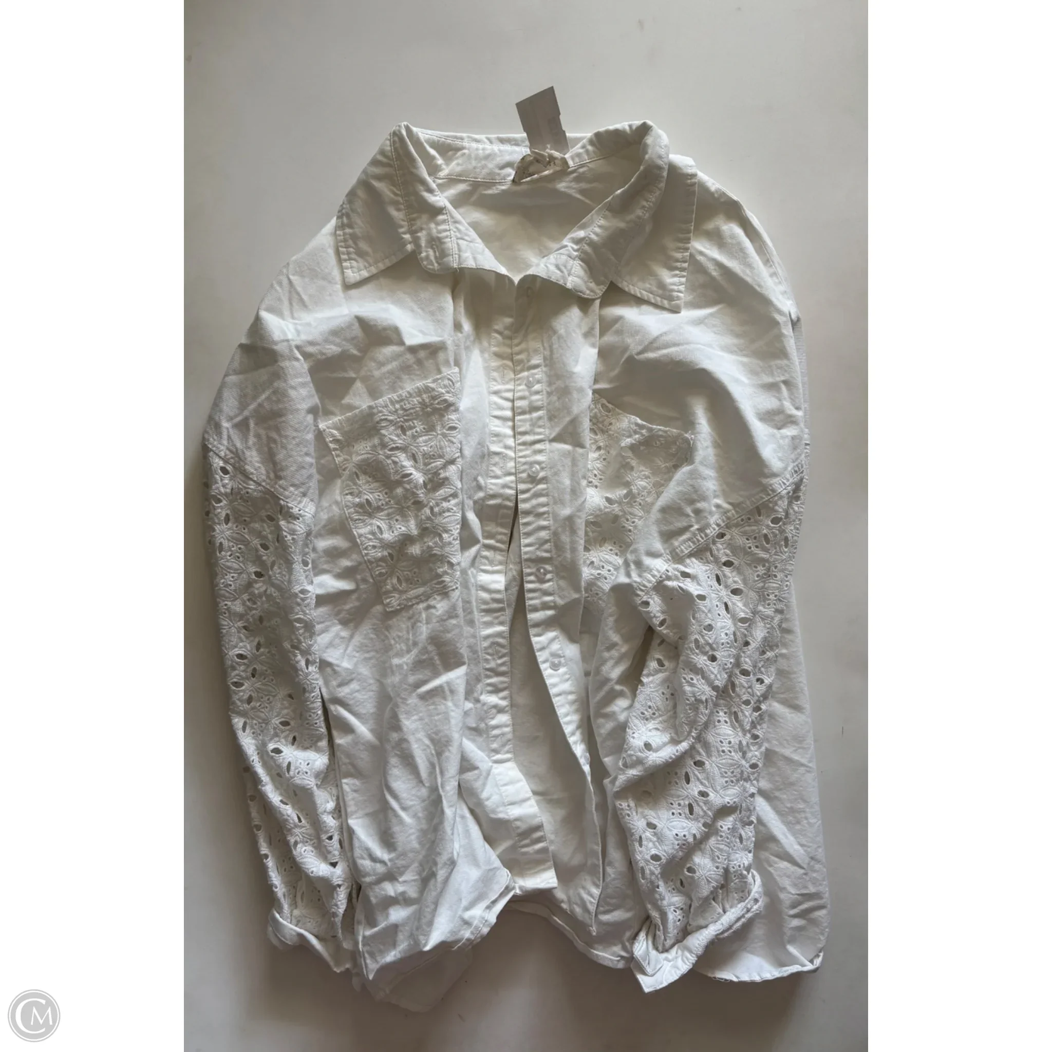 Top Long Sleeve By Oli & Hali In White, Size: L - Image 1