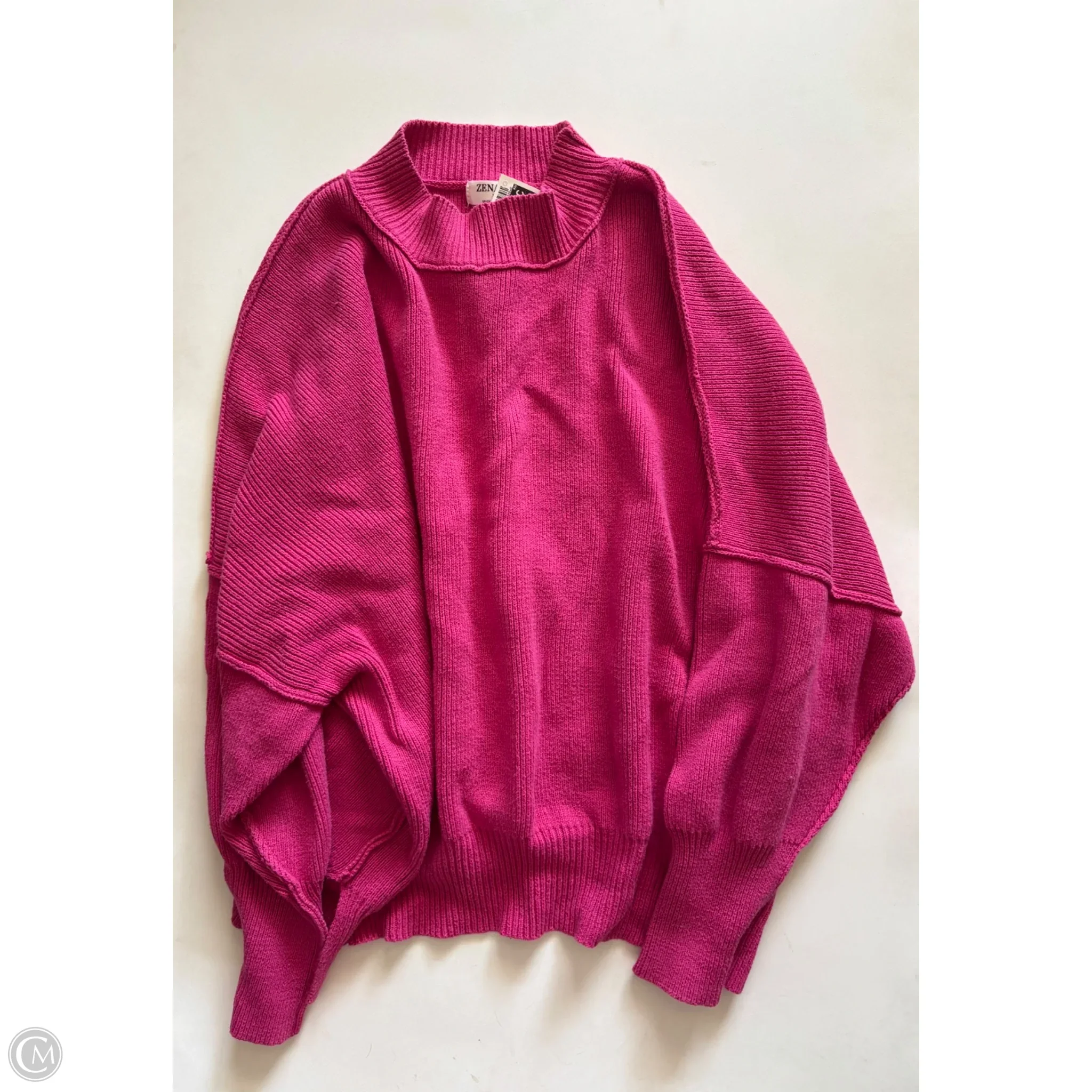 Sweater By Zenana In Pink, Size: L - Image 1