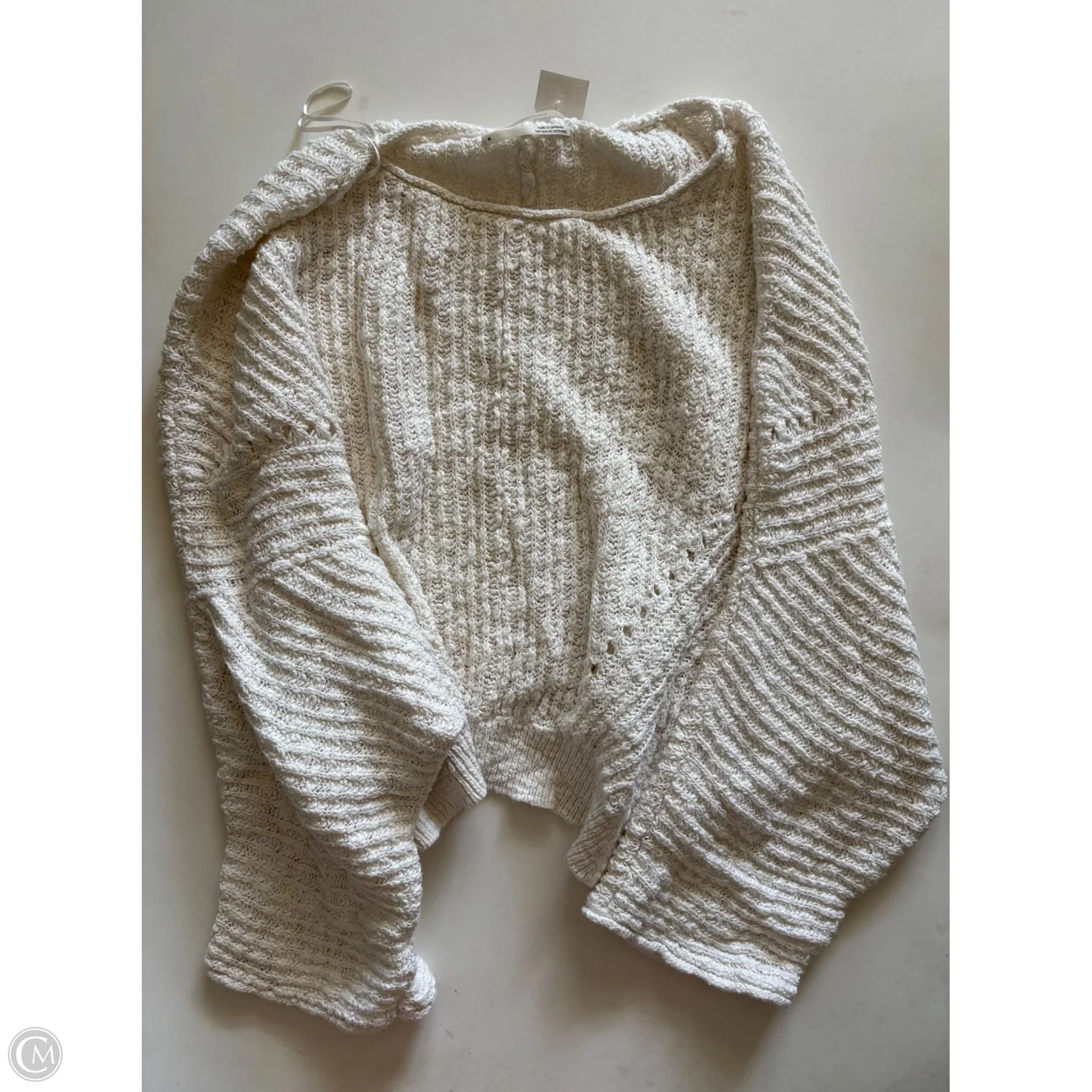 Sweater By Anthropologie In Cream, Size: Xl - Image 1