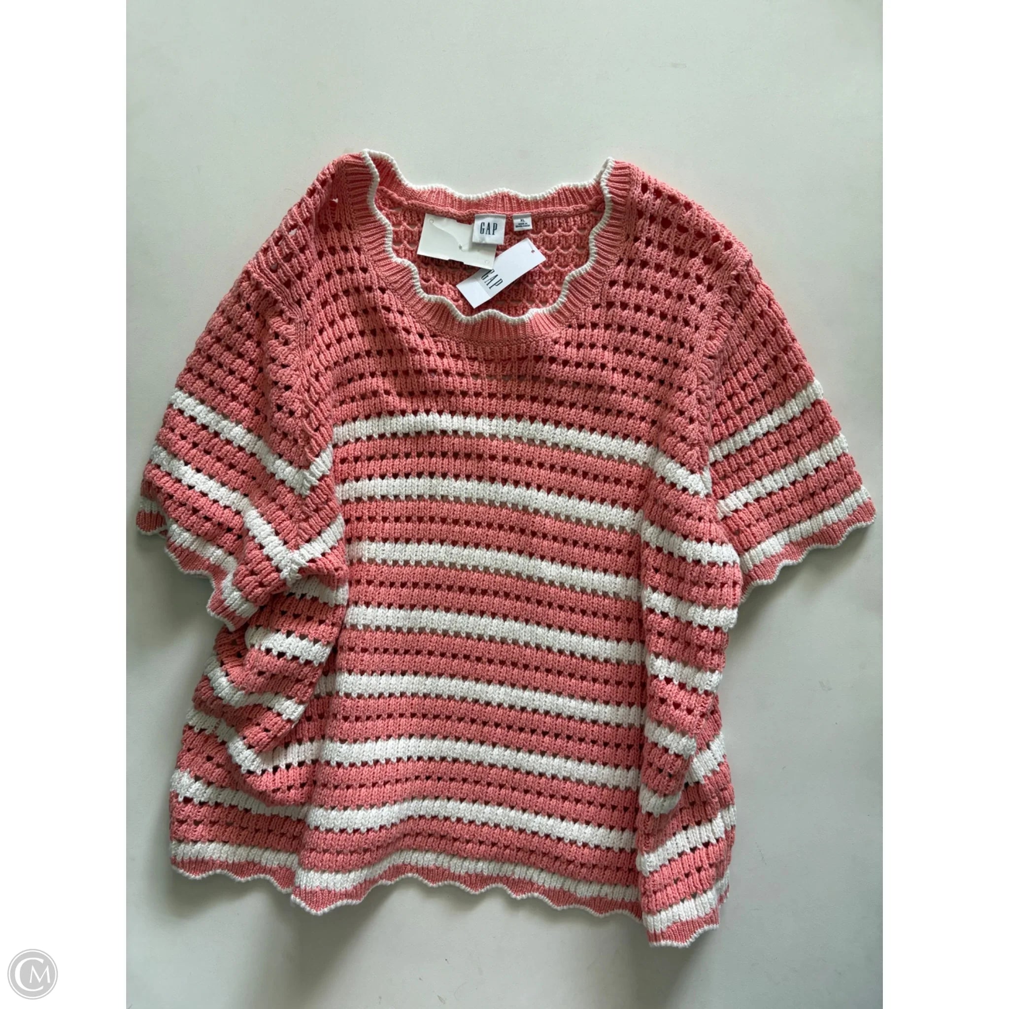Sweater Short Sleeve By Gap In Orange, Size: Xl - Image 1