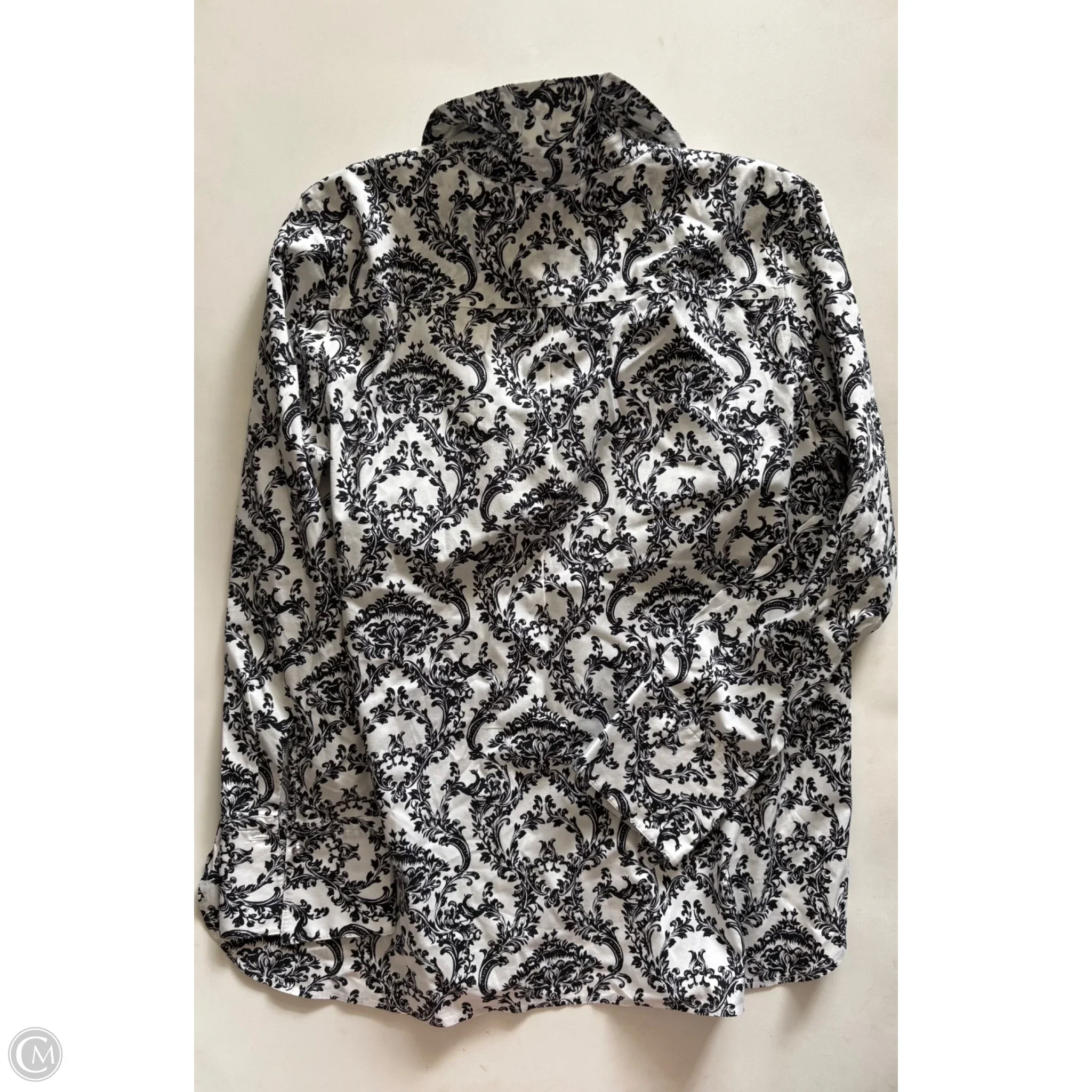 Top Long Sleeve By Talbots In Black & White, Size: 16 - Image 2