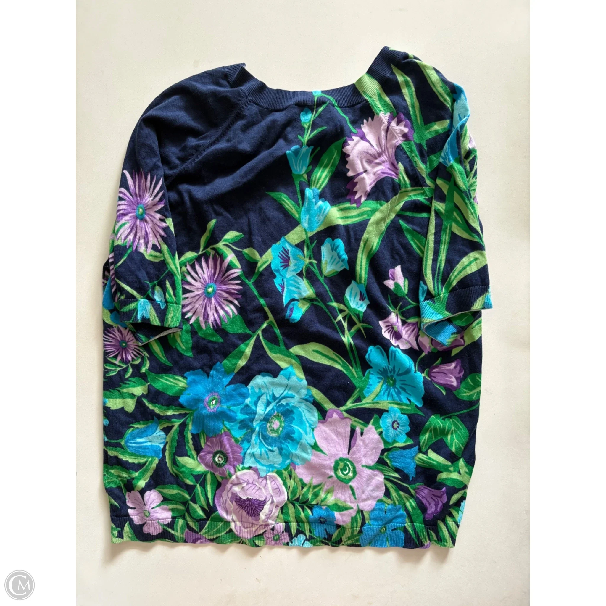 Sweater By Talbots In Floral Print, Size: Xl - Image 2