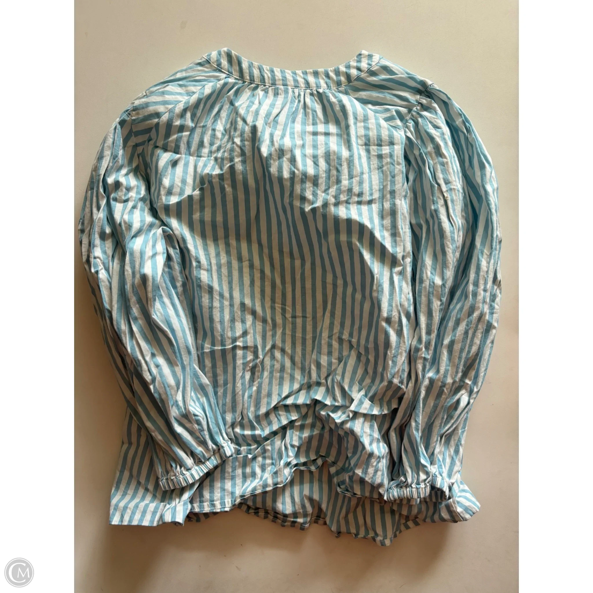 Top Long Sleeve By A New Day In Striped Pattern, Size: M - Image 2