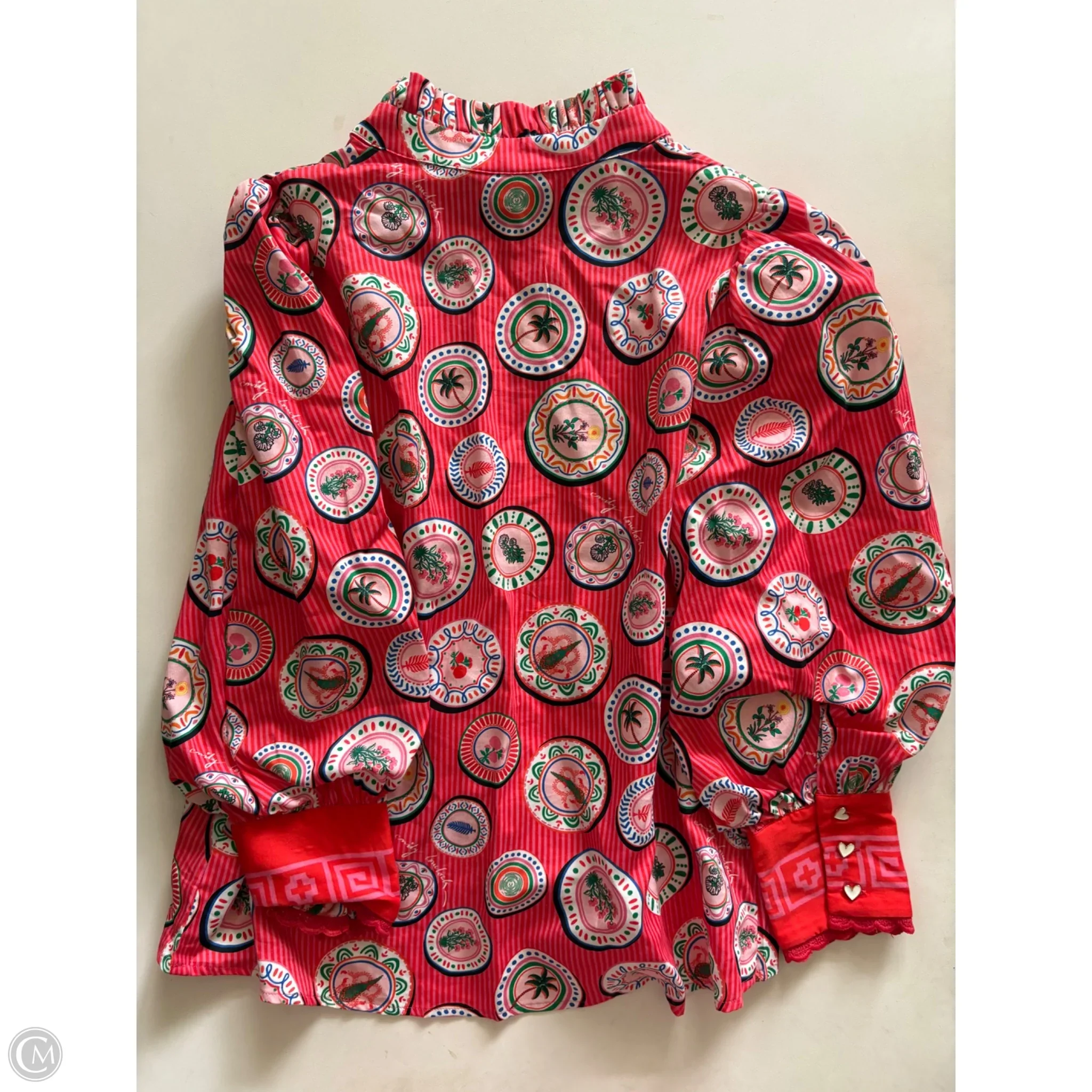 Top Long Sleeve By Emily Lovlock In Multi-colored, Size: Xs - Image 2