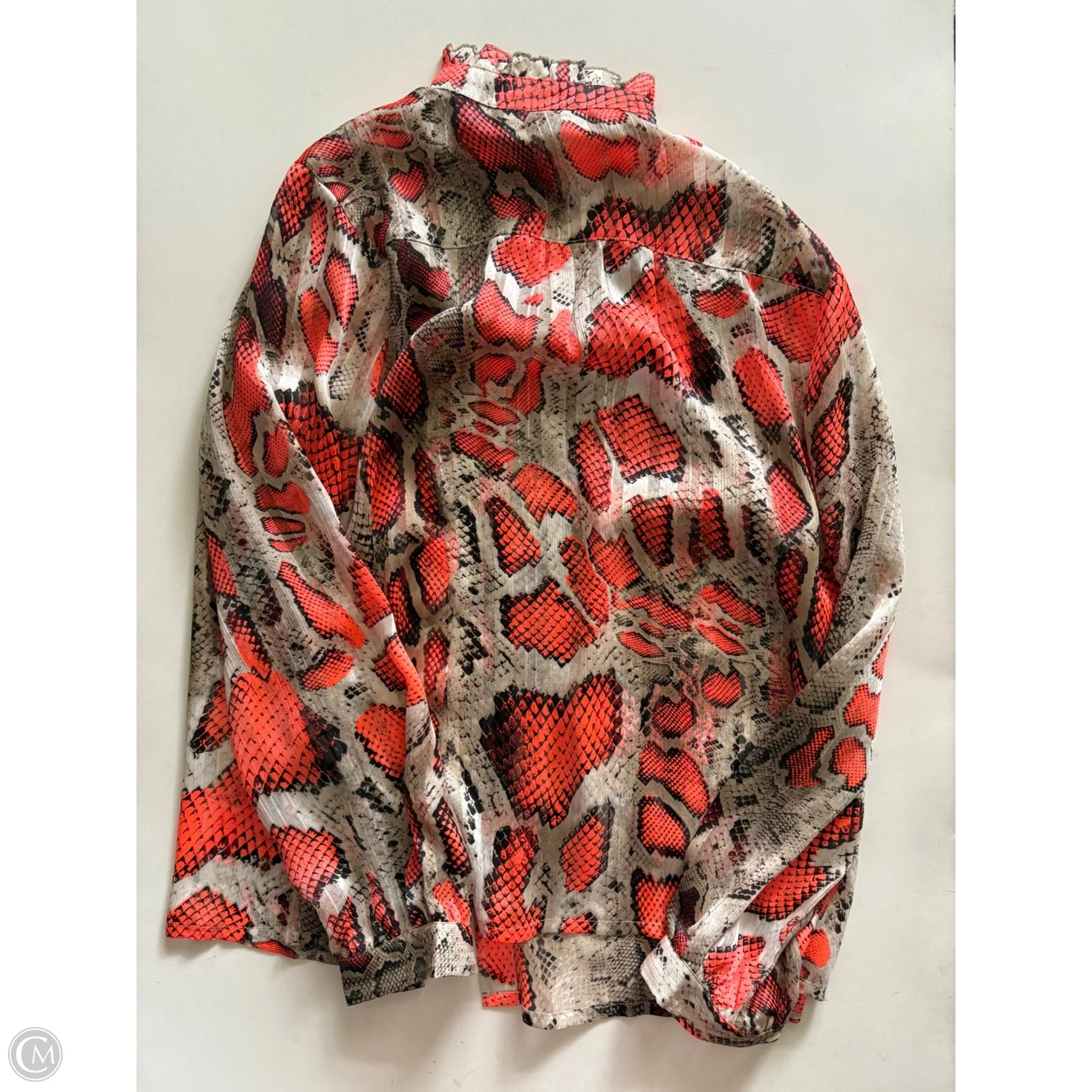 Blouse Long Sleeve By Oc By Oleg Cassini In Animal Print, Size: S - Image 2
