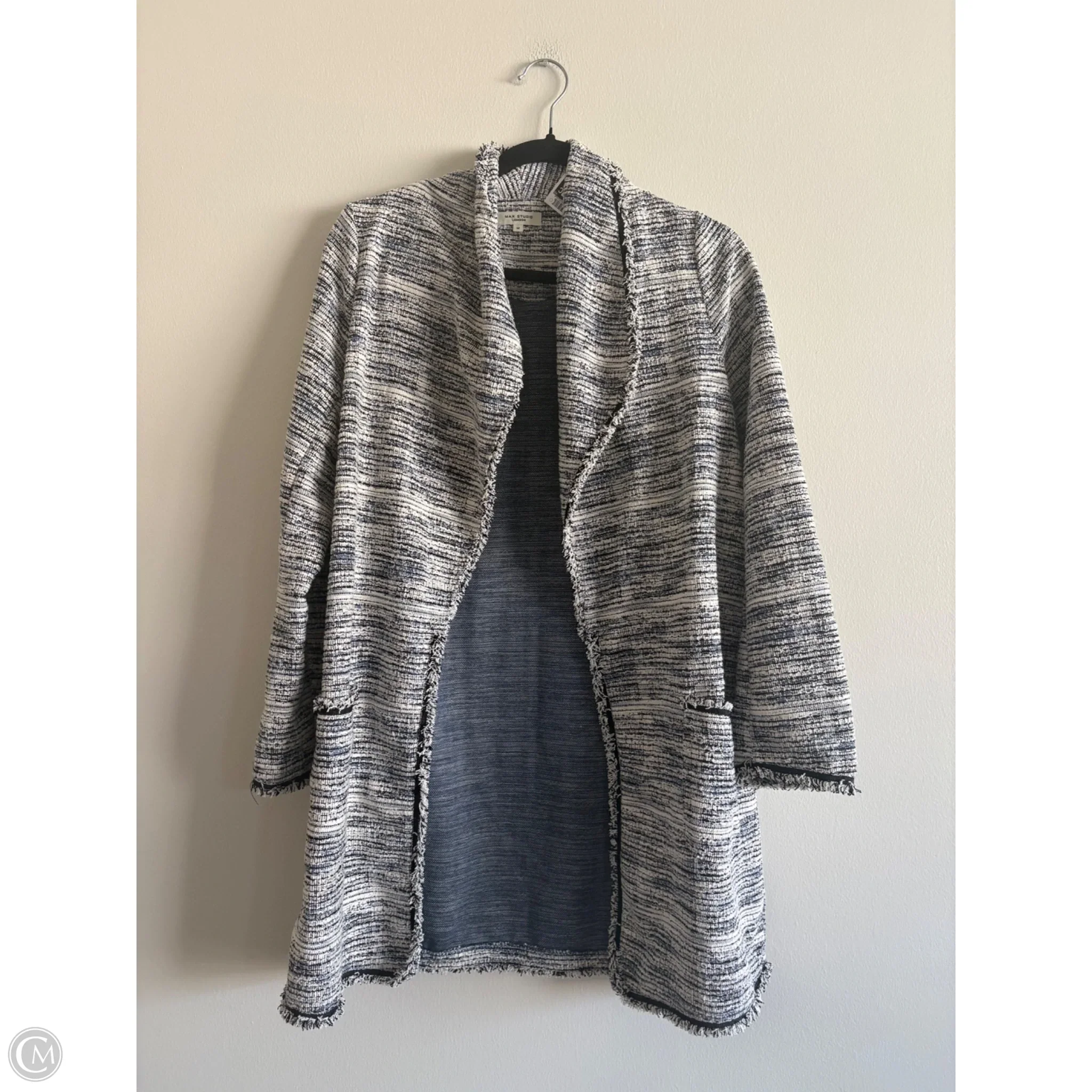 Sweater Cardigan By Max Studio In Blue, Size: M - Image 1