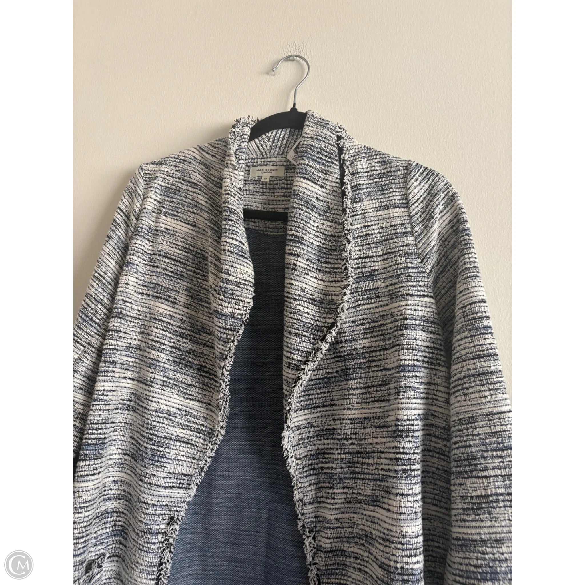 Sweater Cardigan By Max Studio In Blue, Size: M - Image 3