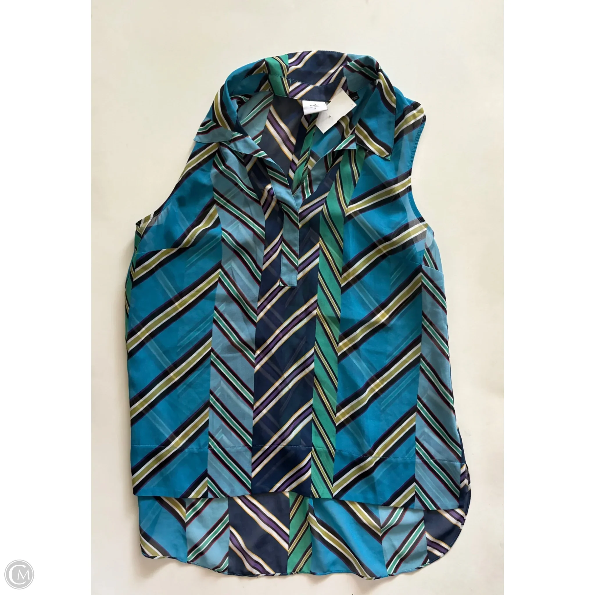 Blouse Sleeveless By Cabi In Blue, Size: S - Image 1