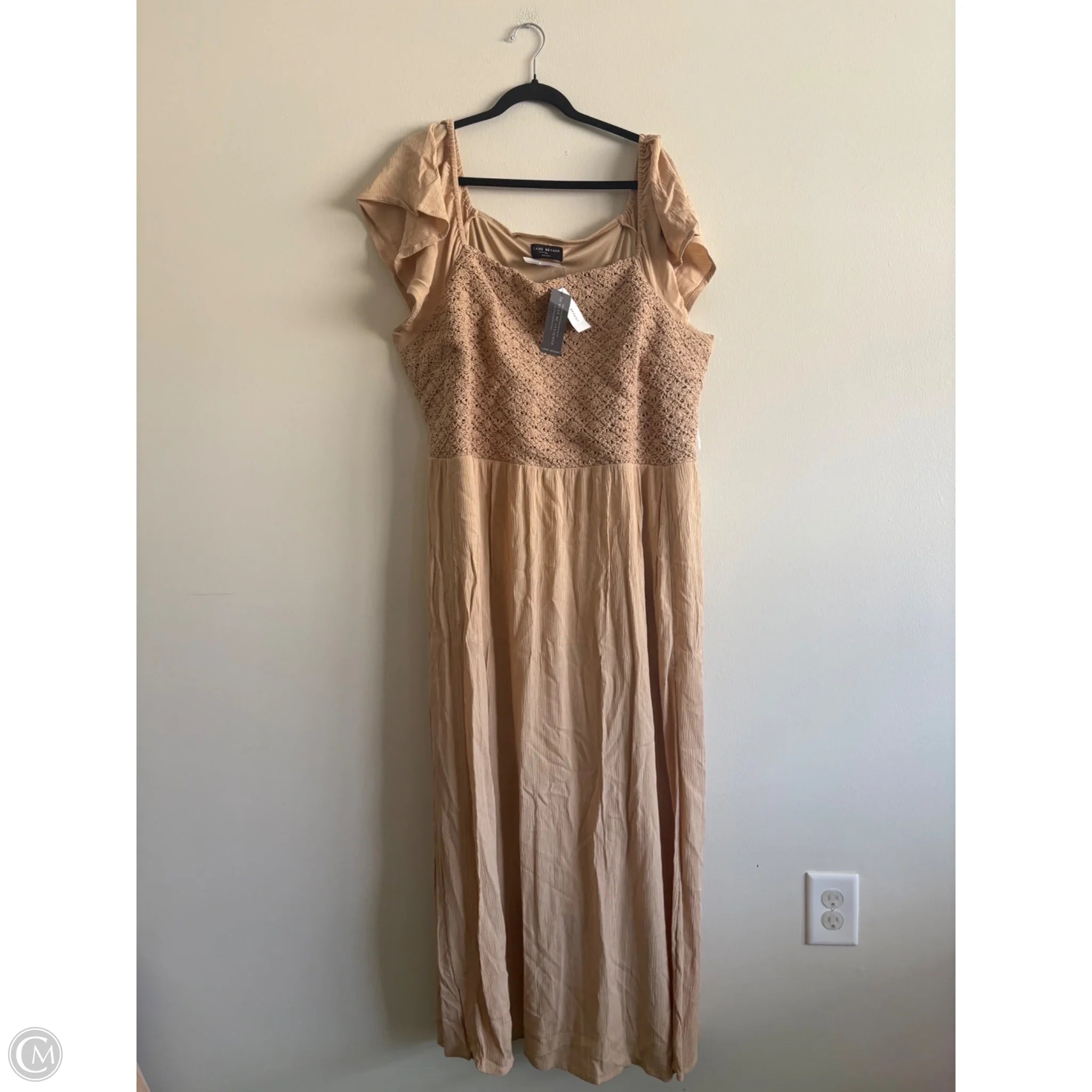Dress Casual Maxi By Lane Bryant In Tan, Size: 24 - Image 1