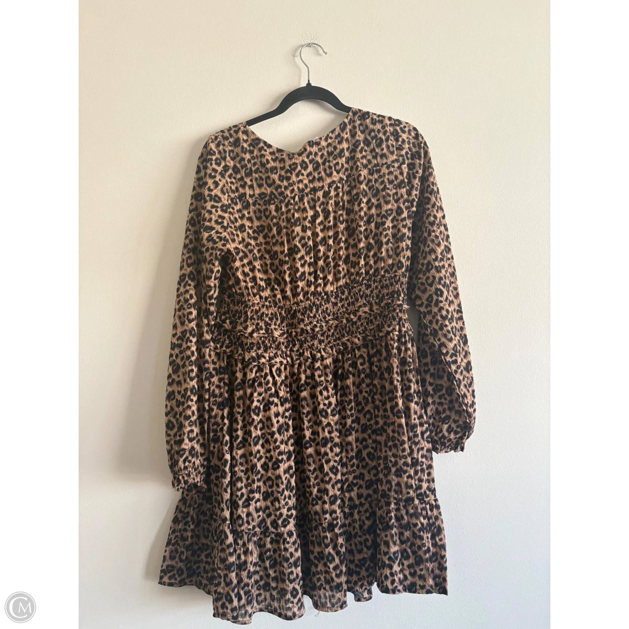 Dress Casual Midi By Oddi In Animal Print, Size: L - Image 2