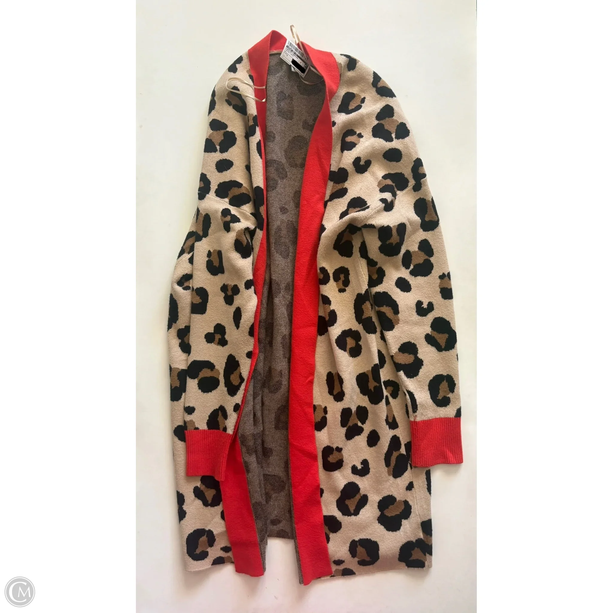 Sweater Cardigan By Crown And Ivy In Animal Print, Size: S - Image 1
