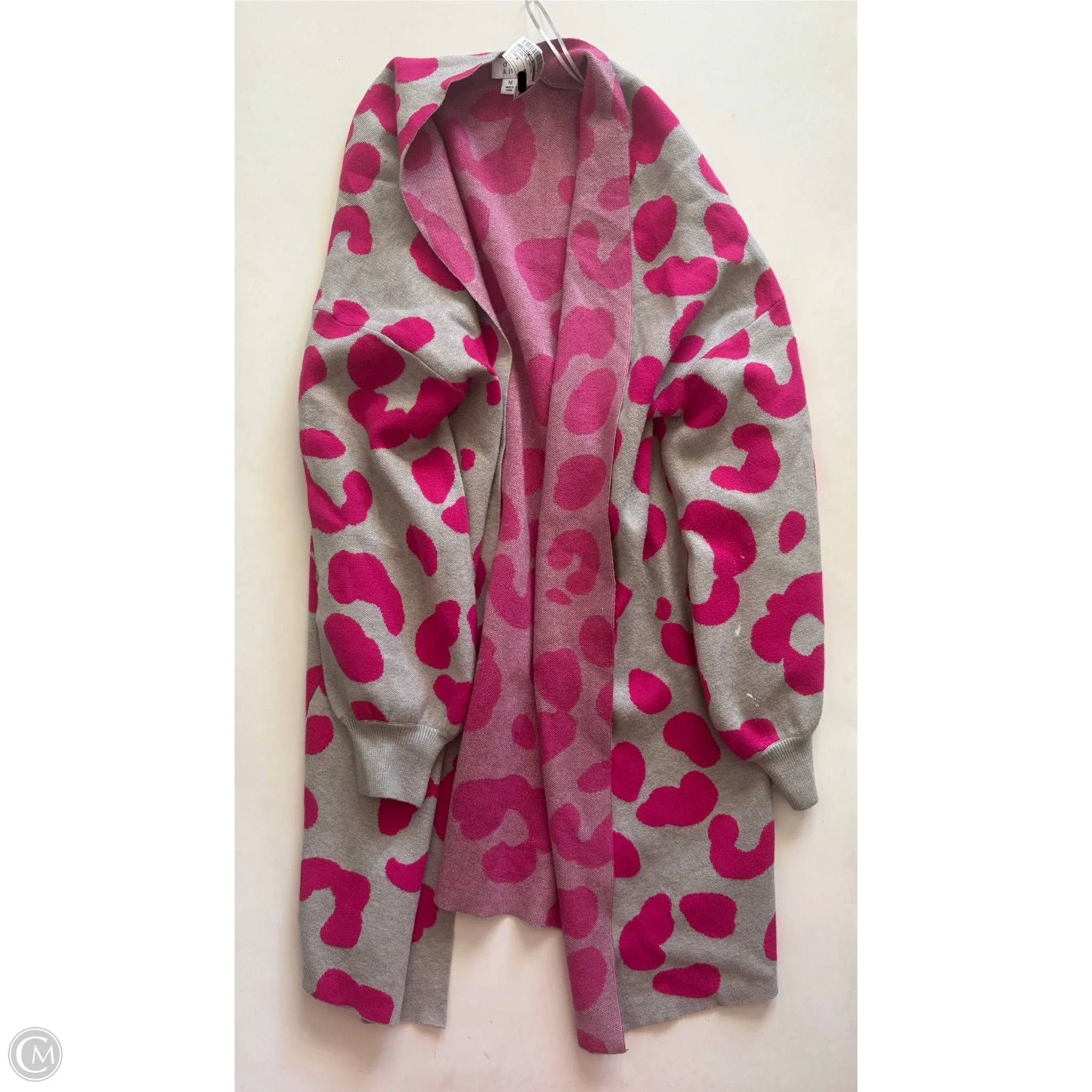 Sweater Cardigan By Crown And Ivy In Animal Print, Size: M - Image 1