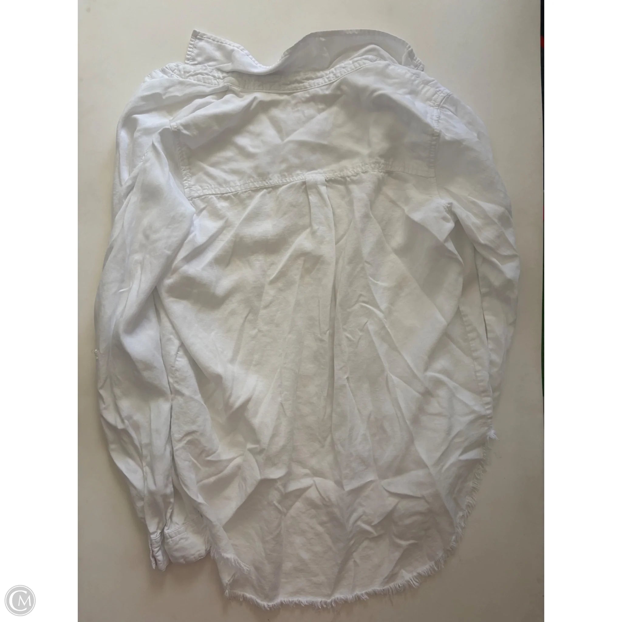 Top Long Sleeve By T & S  In White, Size: S - Image 2