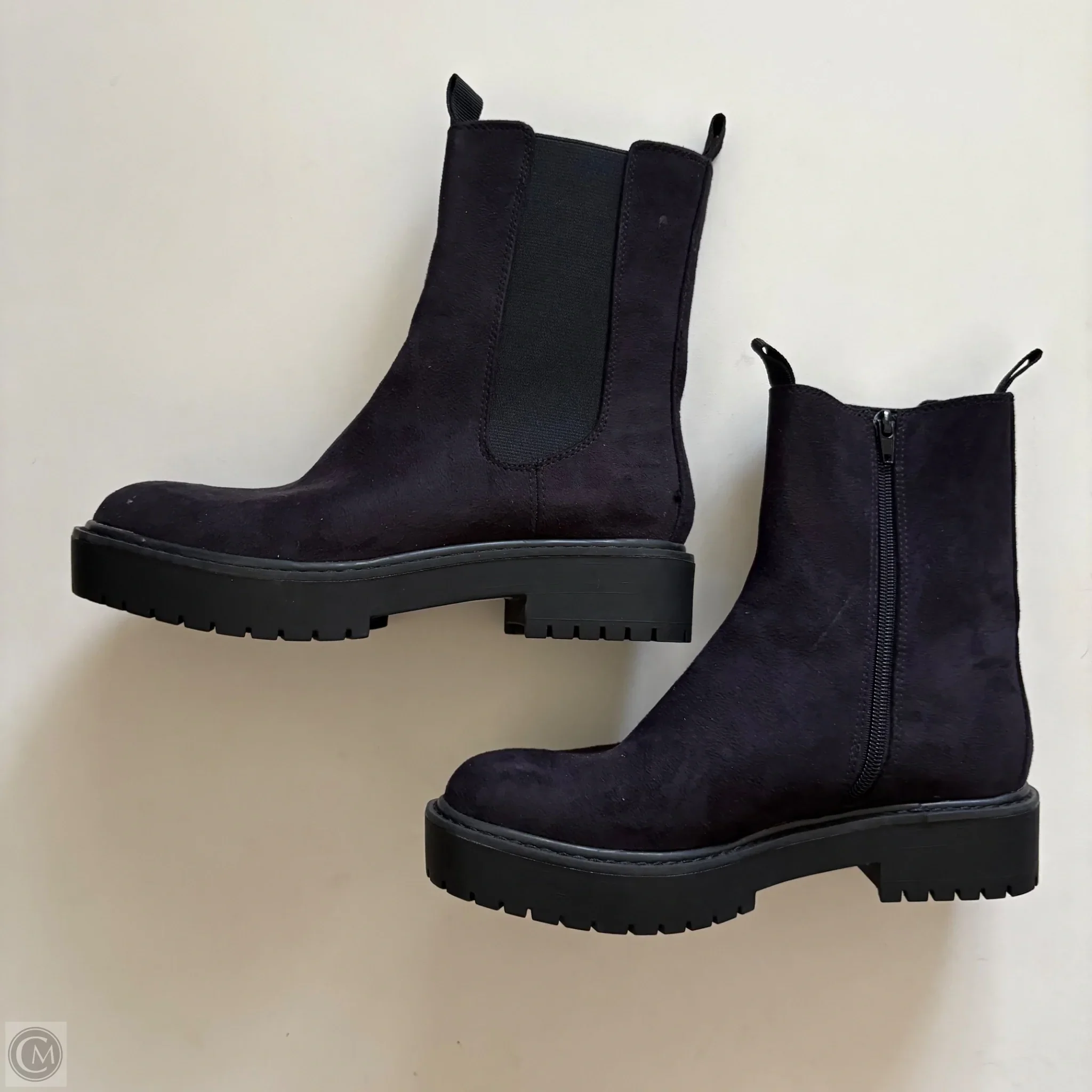 Boots Ankle Heels By Time And Tru In Black, Size: 7