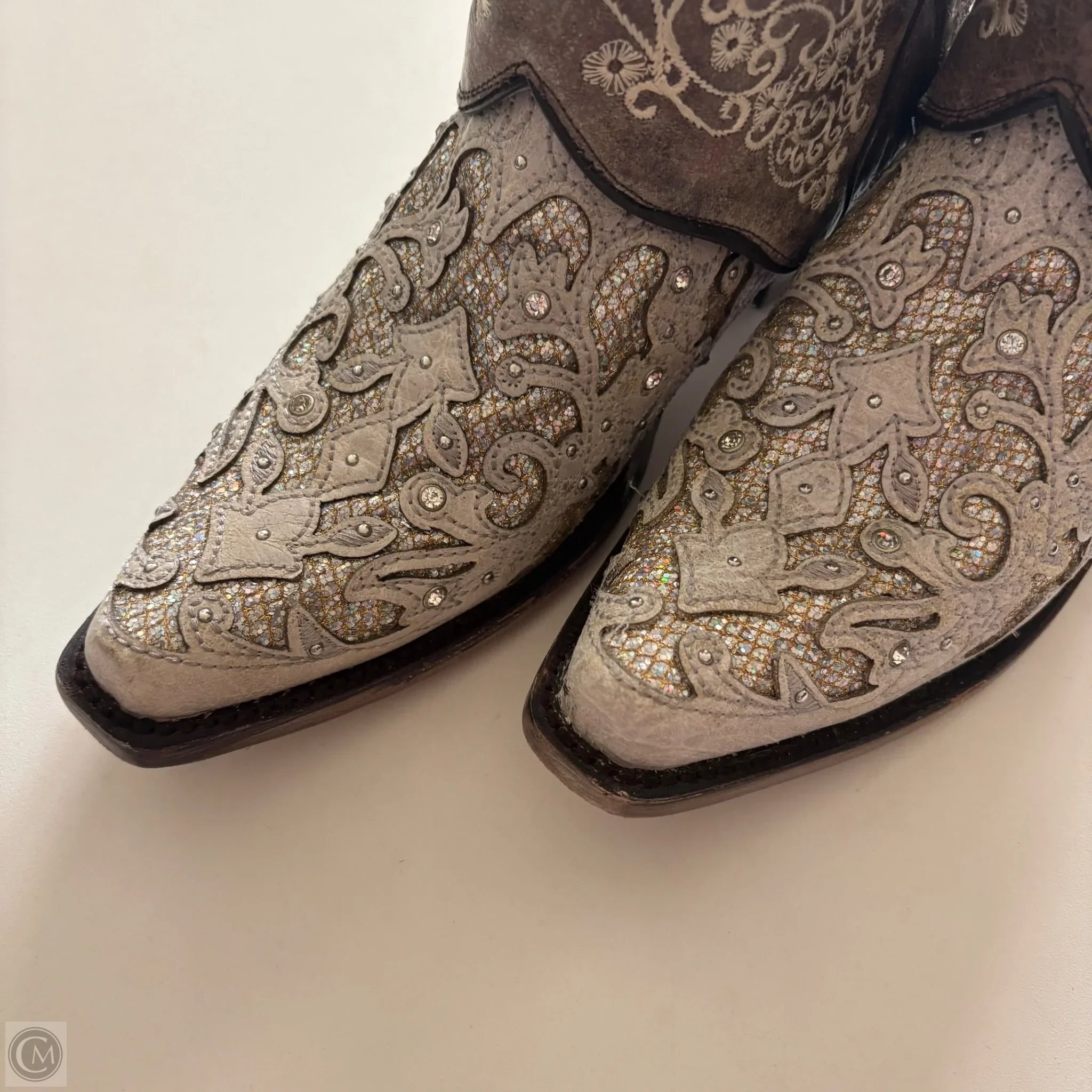 Boots Ankle Heels By Corral In Taupe, Size: 8.5 - Image 3