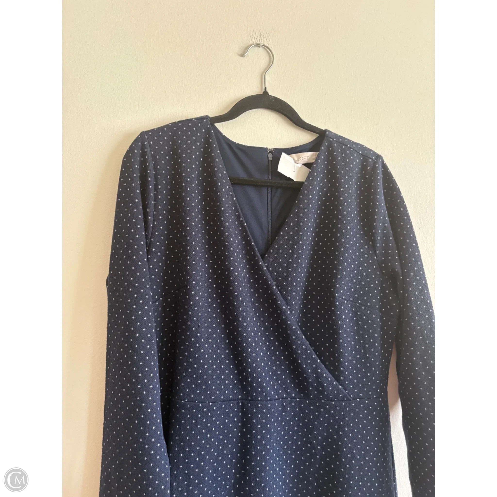 Dress Work By Loft In Navy, Size: 14 - Image 3