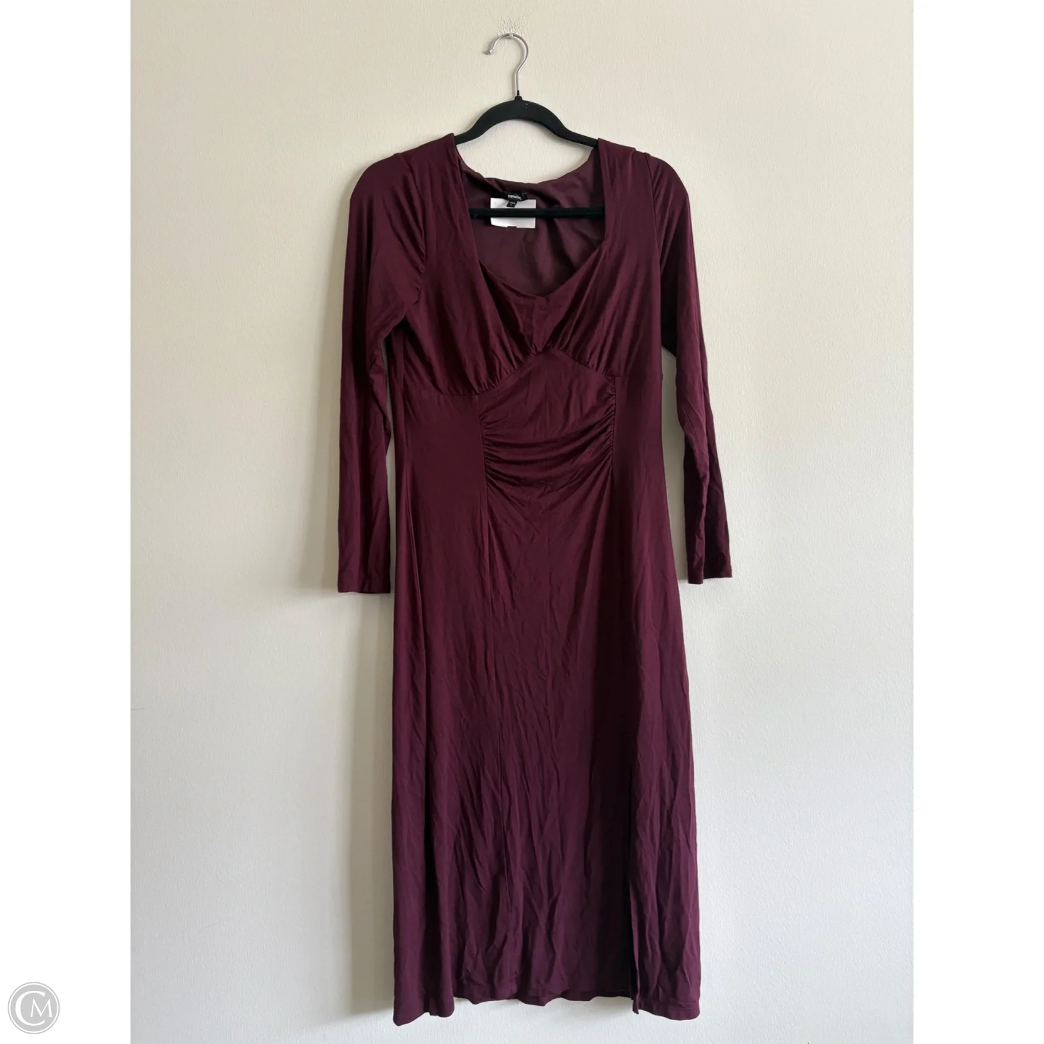 Dress Casual Maxi By Express In Maroon, Size: M - Image 1