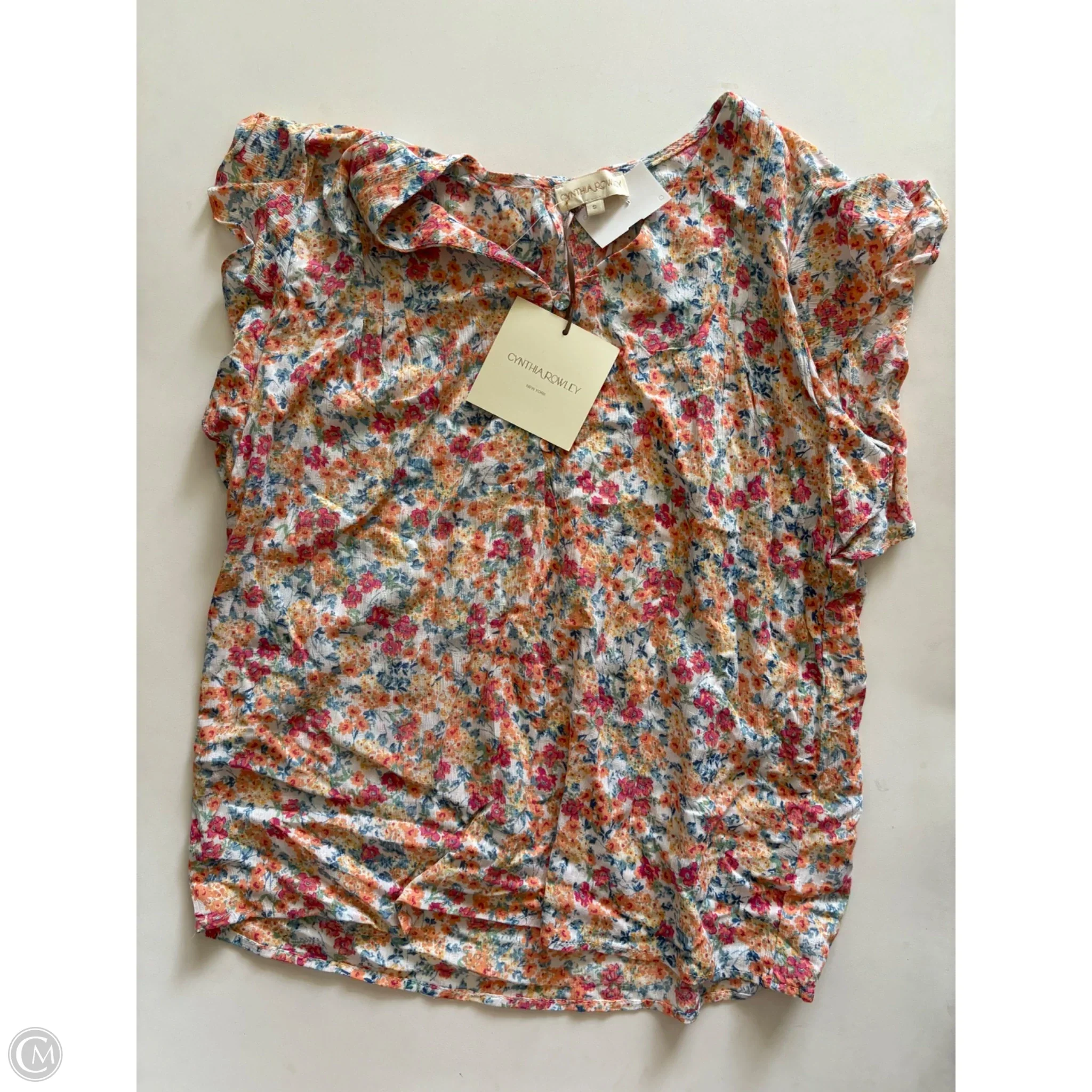 Top Short Sleeve By Cynthia Rowley In Floral Print, Size: S - Image 1