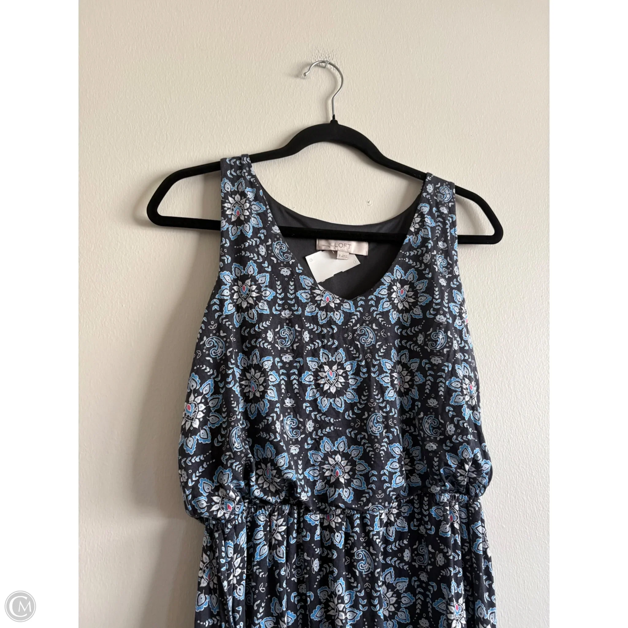 Dress Casual Midi By Loft In Blue & Grey, Size: S - Image 3