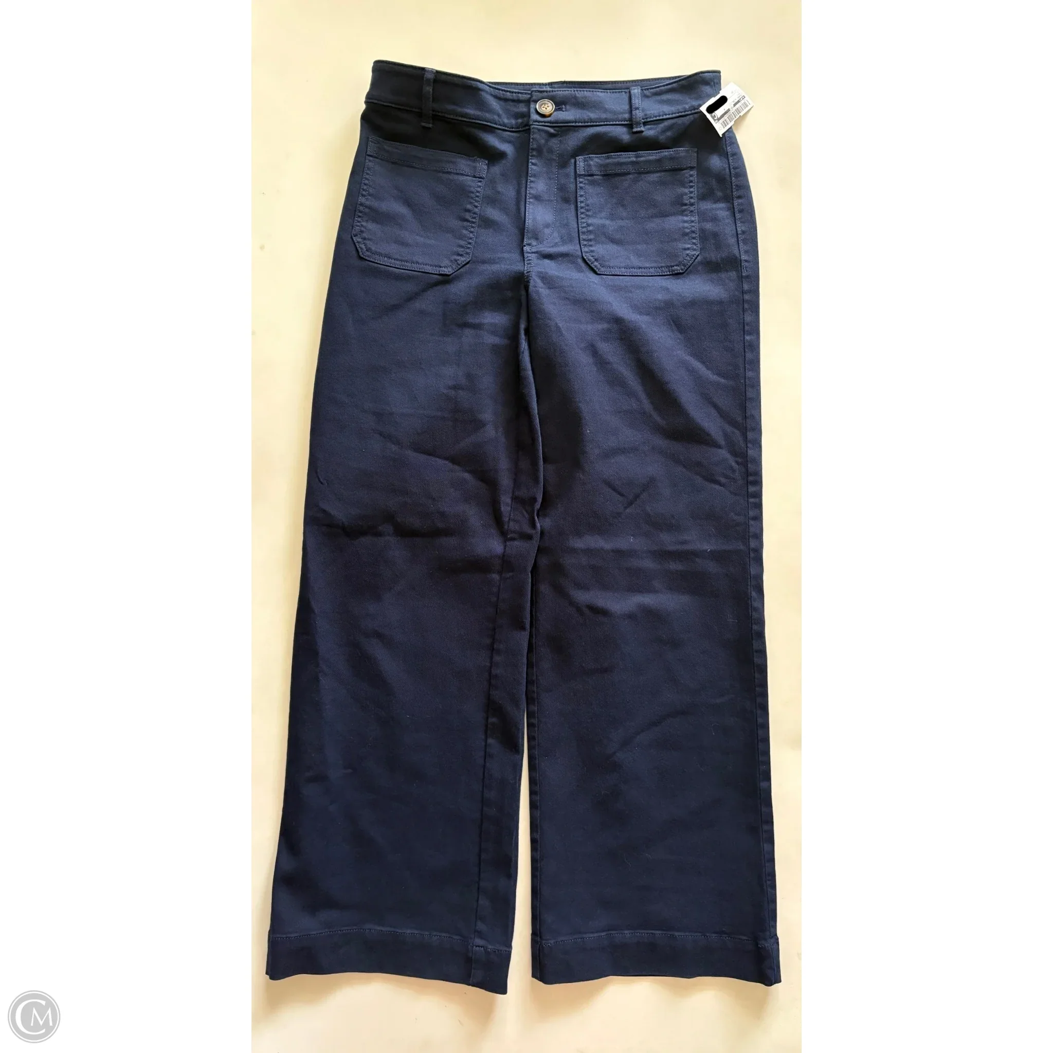 Jeans Wide Leg By Loft In Navy, Size: 6p - Image 1