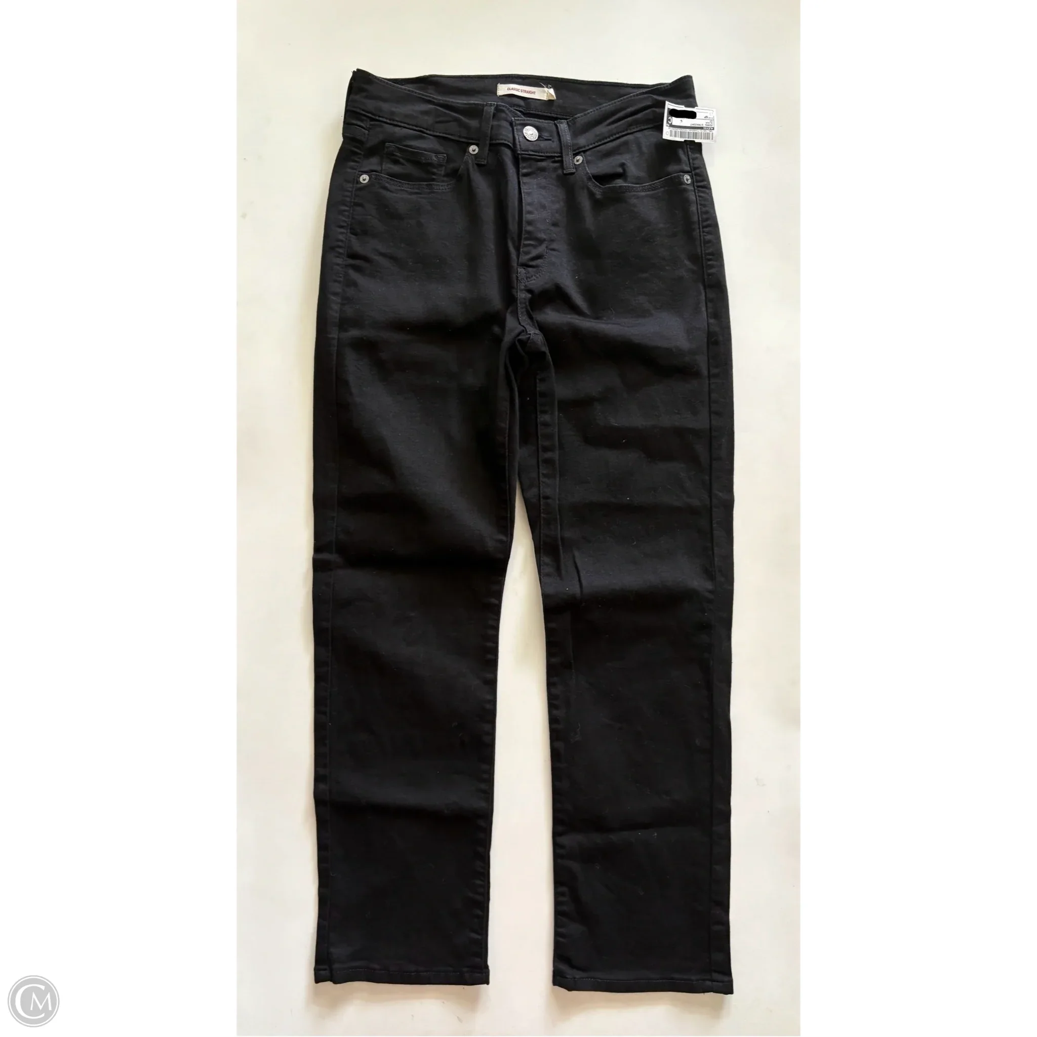 Jeans Straight By Levis In Black, Size: 6p - Image 1