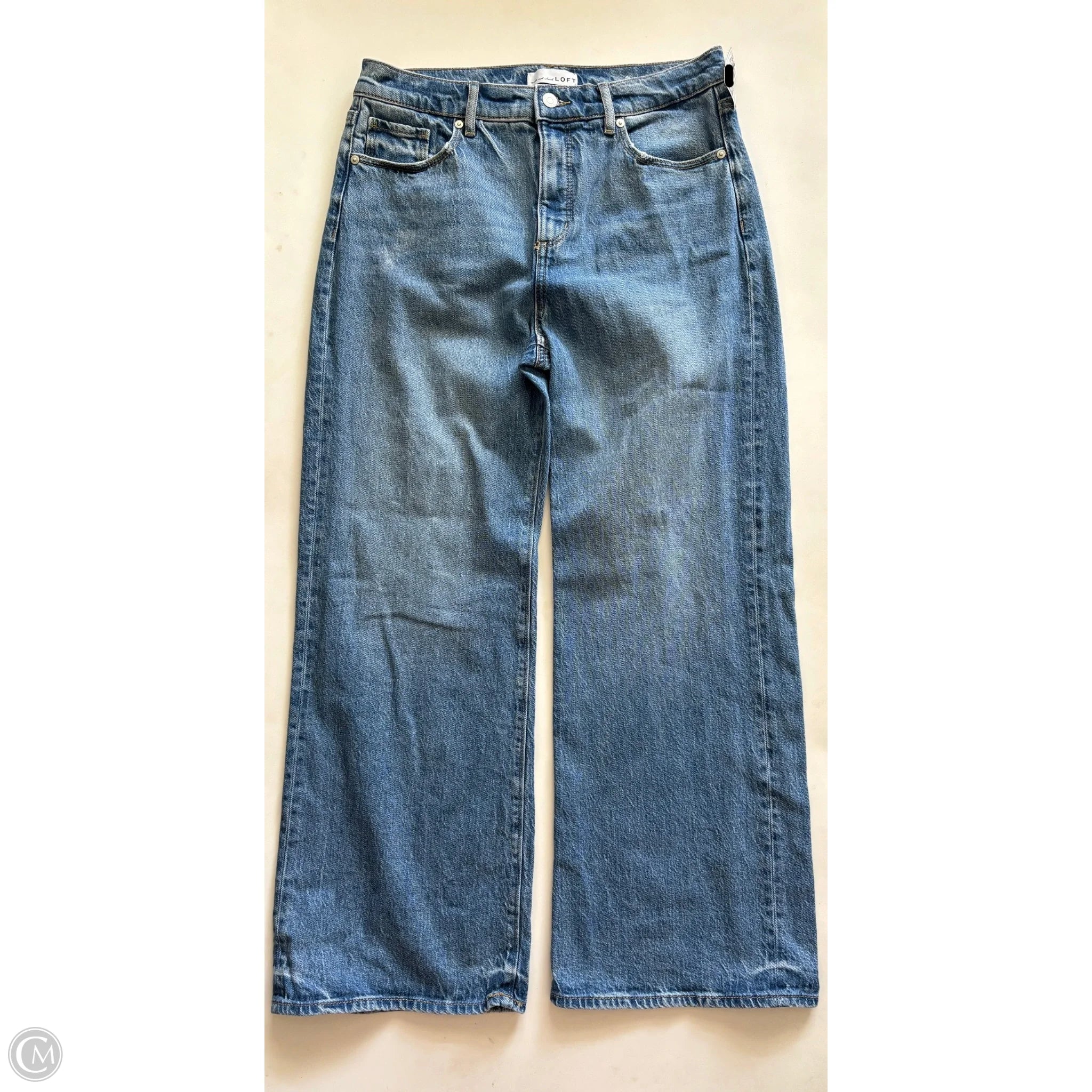 Jeans Wide Leg By Loft In Blue, Size: 8p - Image 1