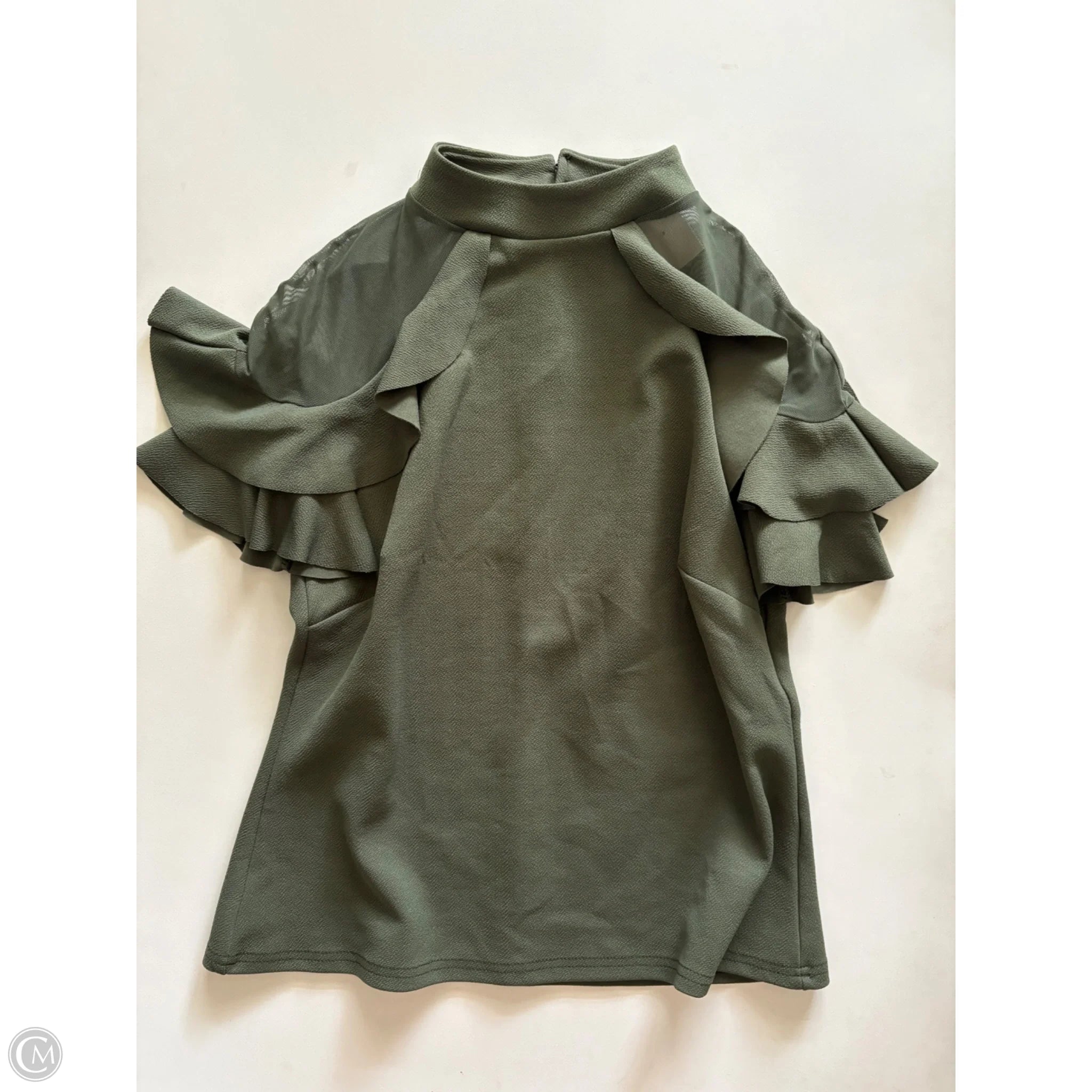 Top Short Sleeve By Cmc In Green, Size: 12 - Image 1