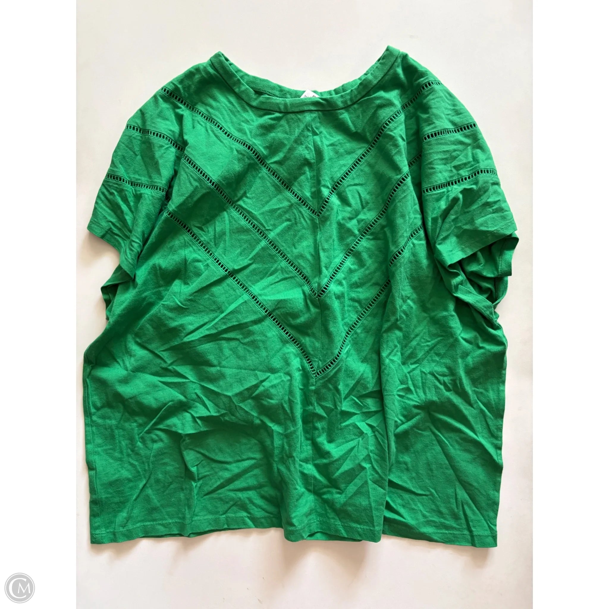 Top Short Sleeve By Ann Taylor In Green, Size: 2x - Image 1