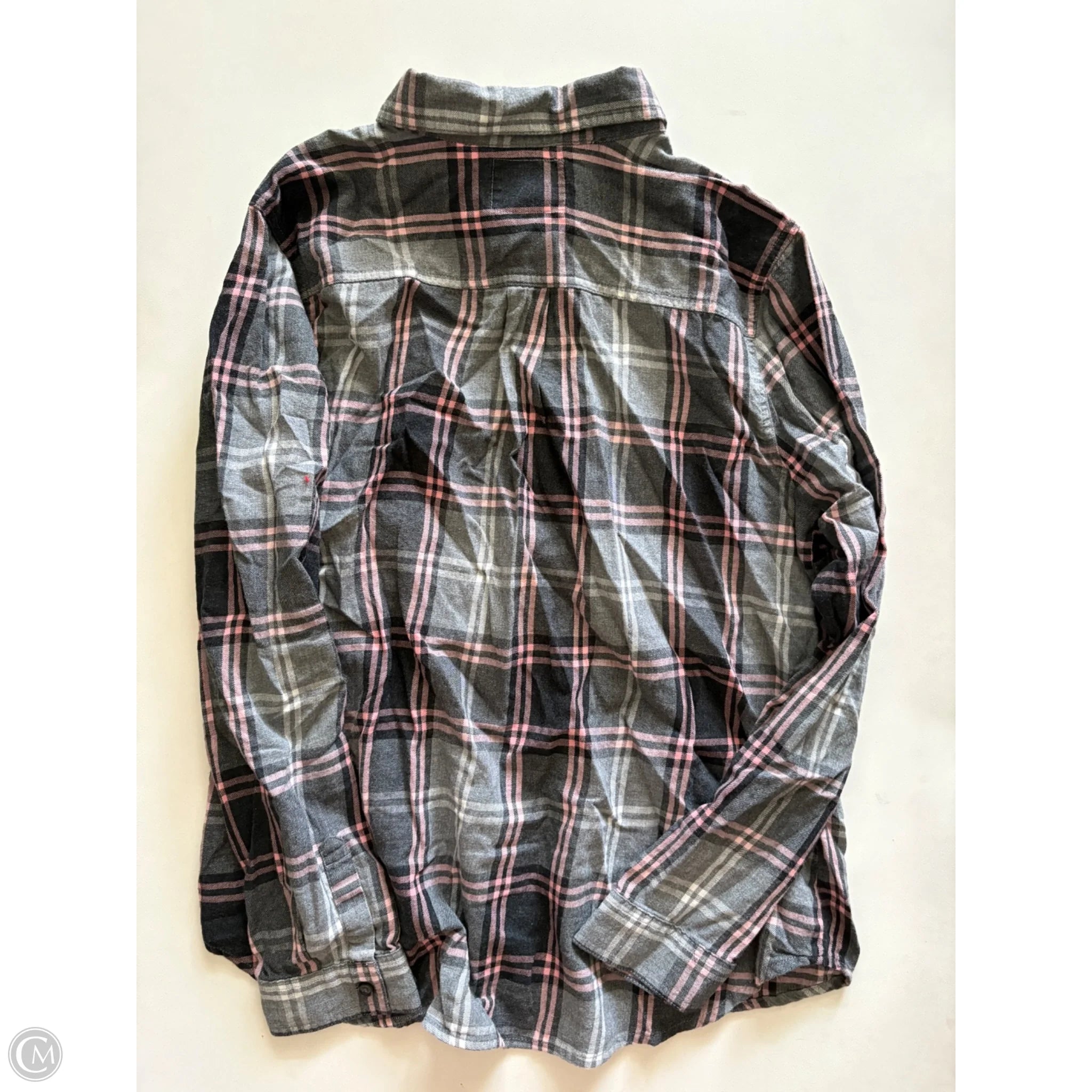 Top Long Sleeve By Old Navy In Plaid Pattern, Size: L - Image 2