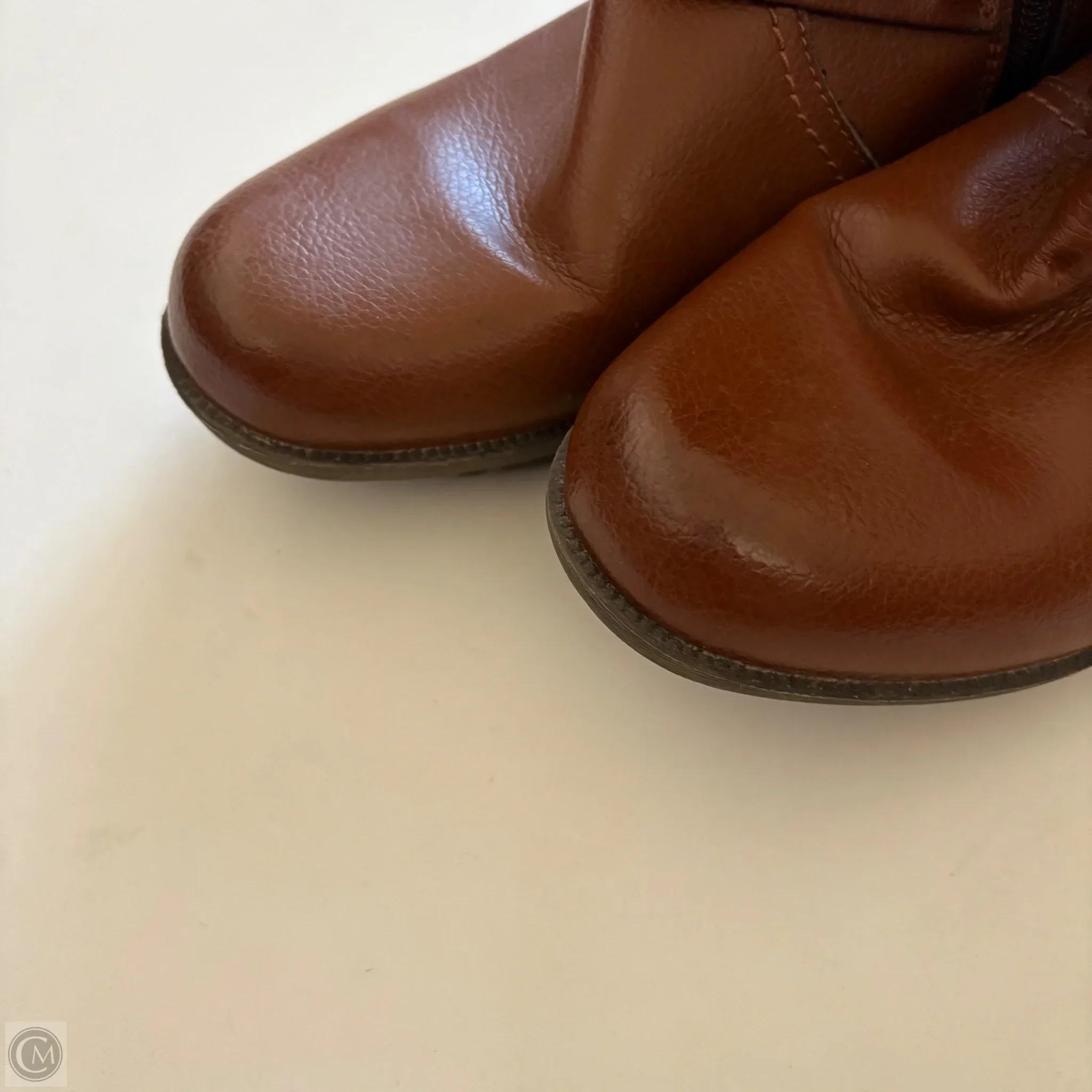 Boots Ankle Heels By Clarks In Brown, Size: 8.5 - Image 3