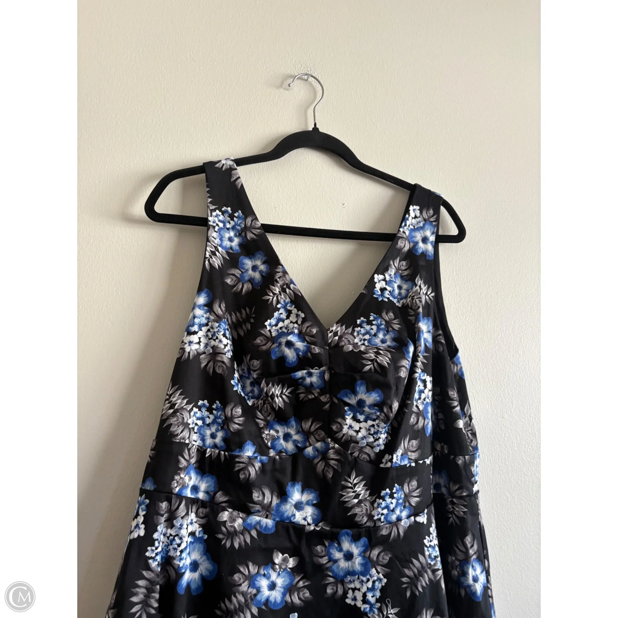 Dress Casual Maxi By Torrid In Black & Blue, Size: 16 - Image 3