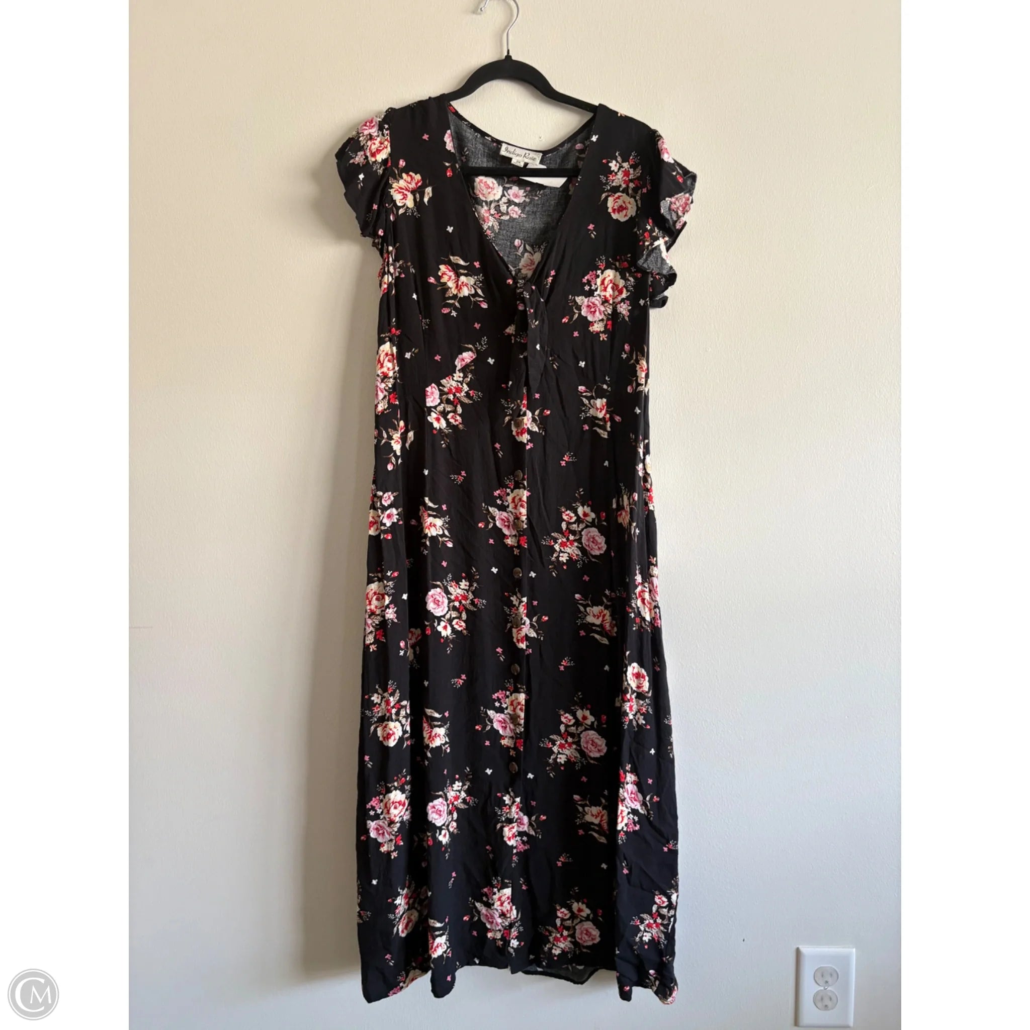 Dress Casual Midi By Indigo Rose In Black, Size: 2x - Image 1