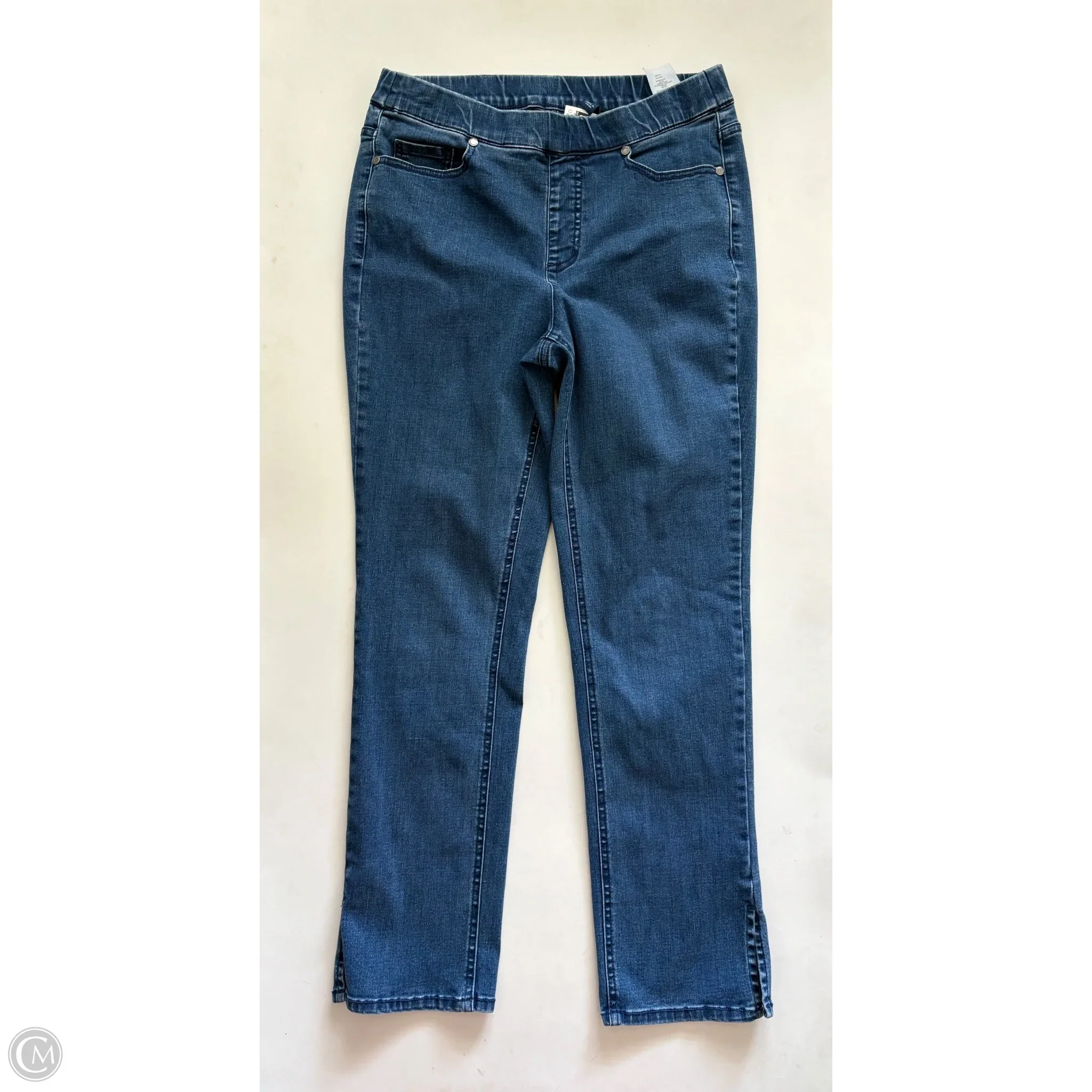 Jeans Straight By Isaac Mizrahi Live Qvc In Blue, Size: 6 - Image 1