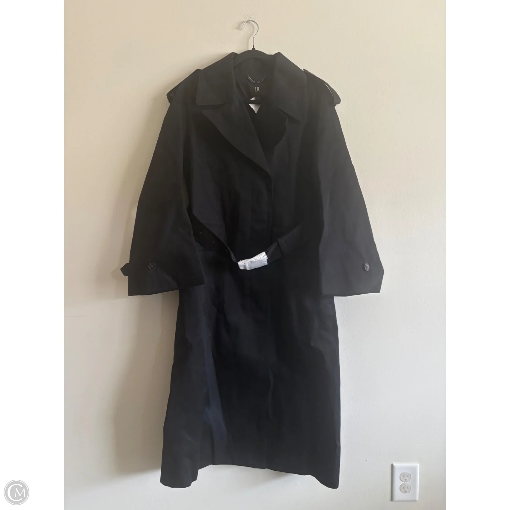 Coat Trench Coat By Banana Republic In Black, Size: M - Image 1